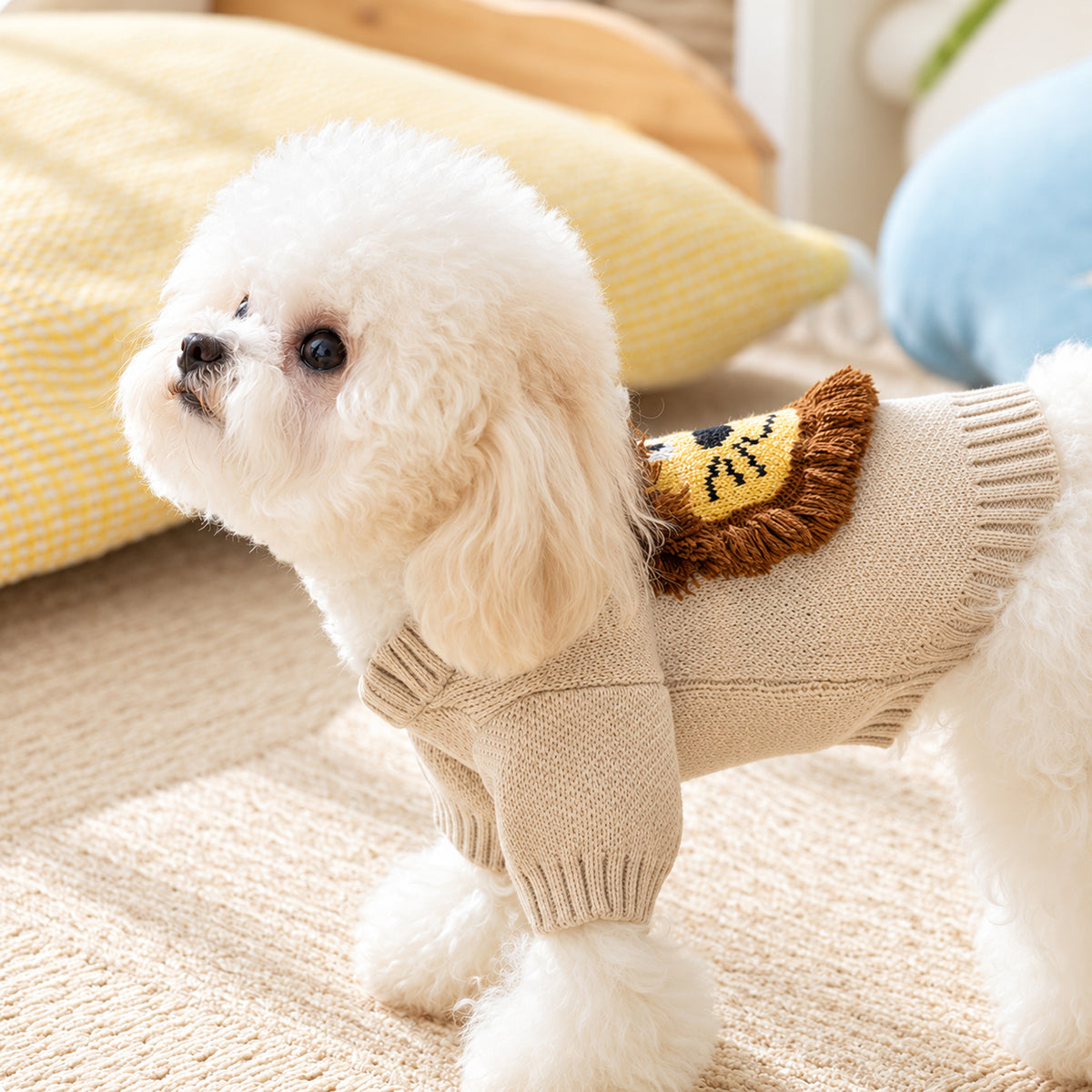 Lion Dog Jumper | Cosy Autumn & Winter Wear