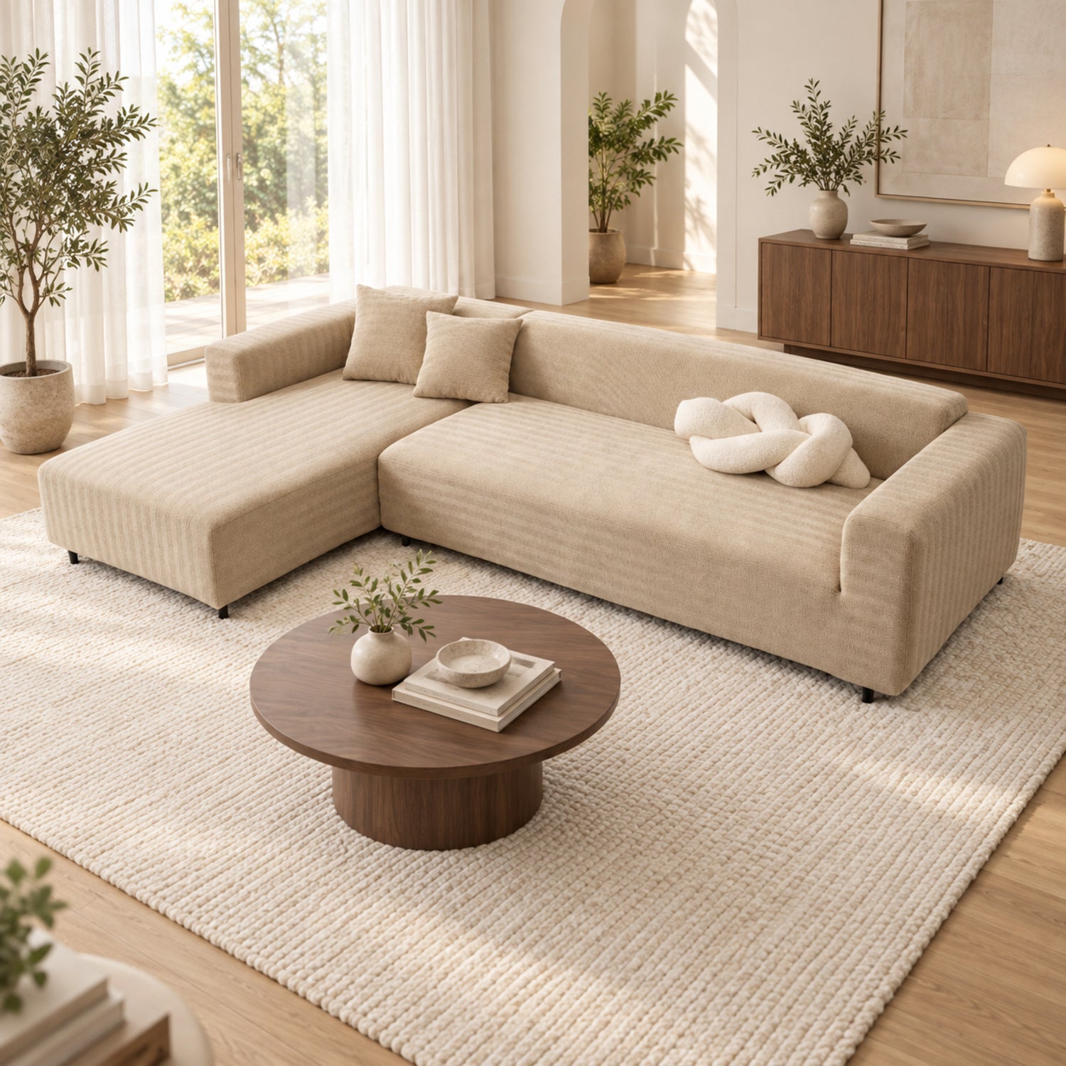 Herringbone Chenille Stretch Sofa Cover | Full-Coverage Scratch-Resistant Pet Protector