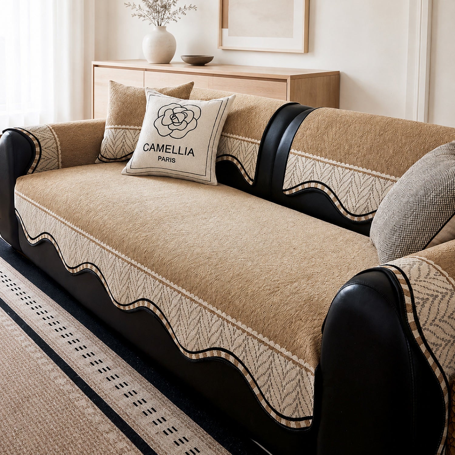 Willow Weave Sofa Protector | Chenille | Non-Slip All-Season Cover