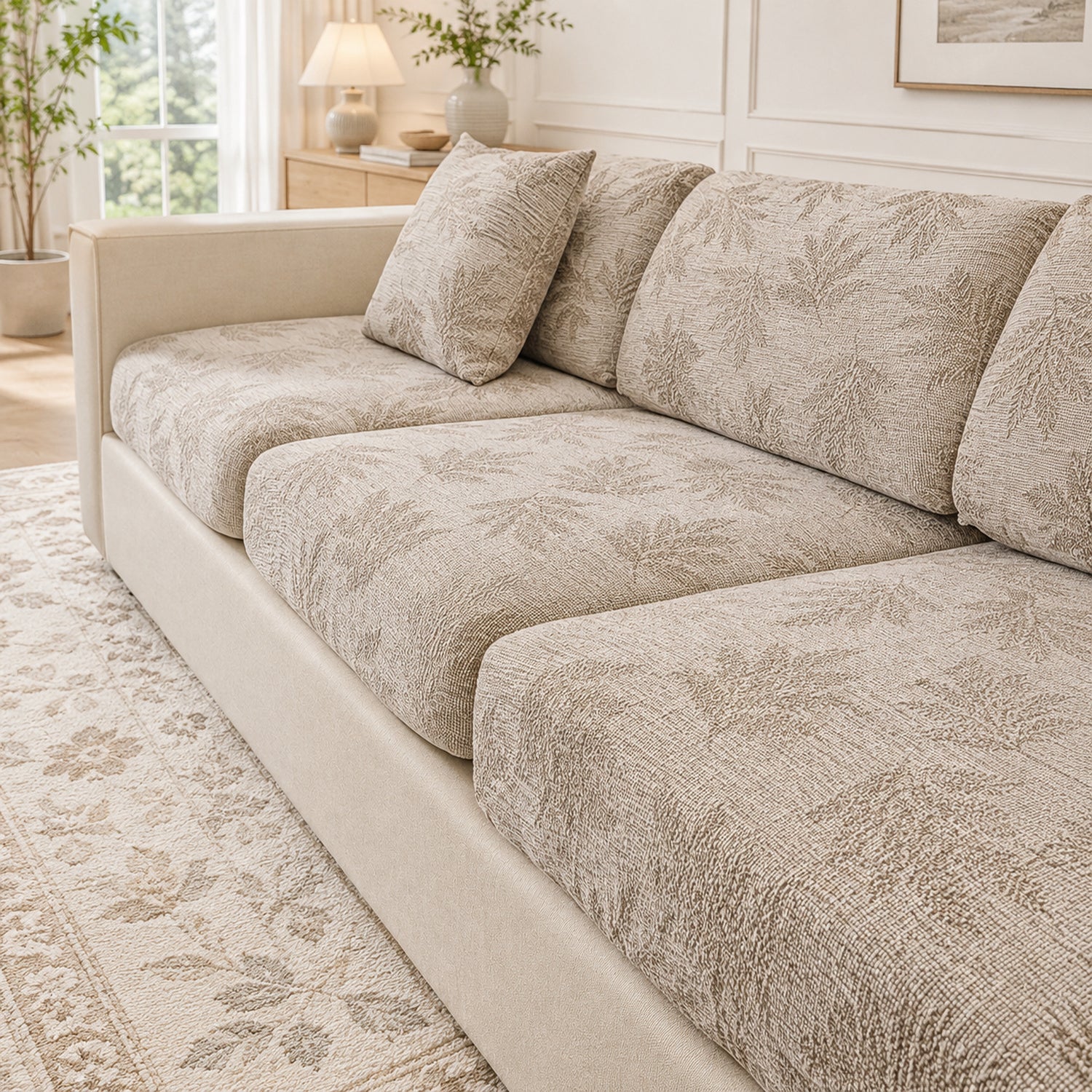 Stretch Chenille Sofa Protector | Full-Coverage Scratch-Resistant Cover