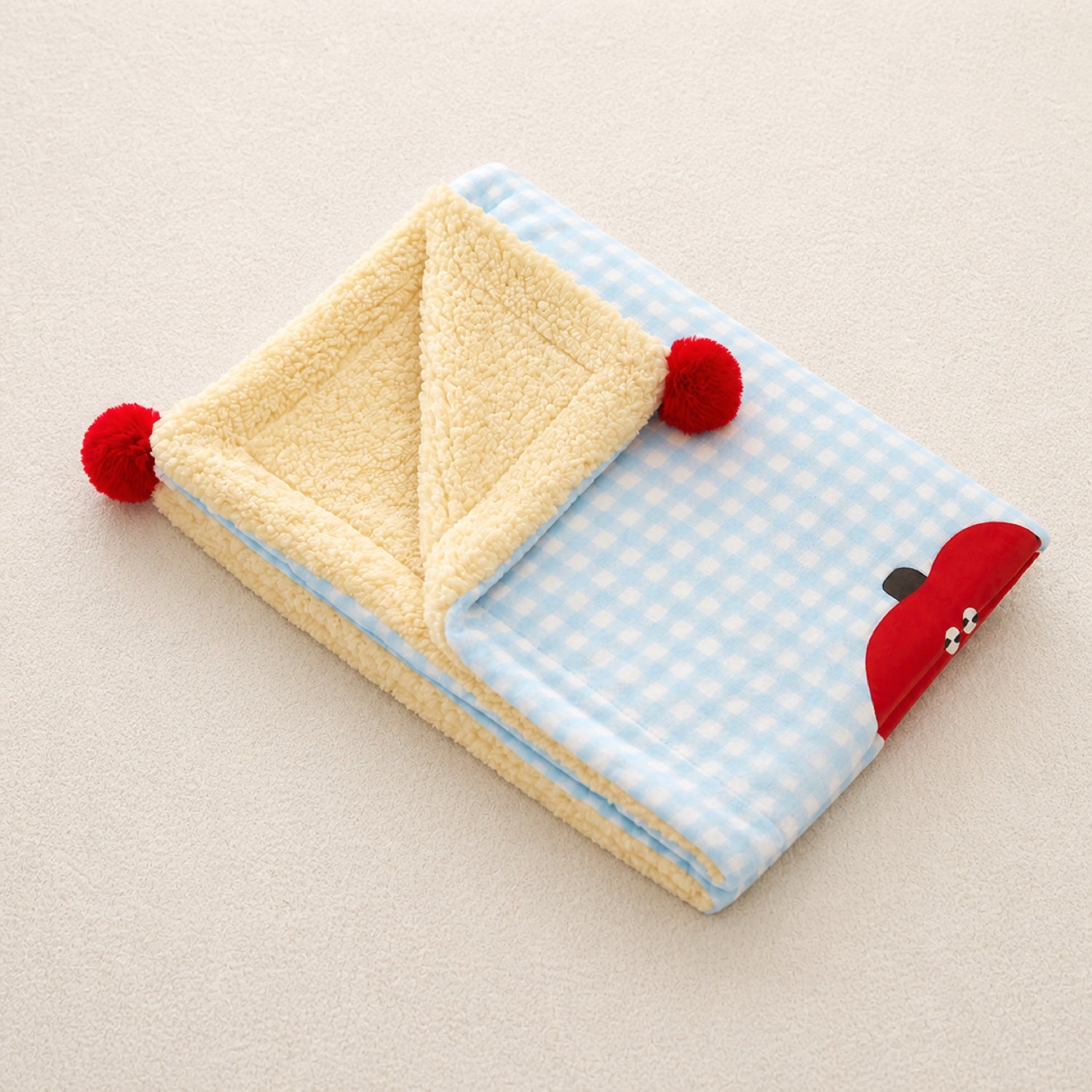 All-Season Reversible Pet Mat with Pillow | Cotton Velvet | Machine Washable