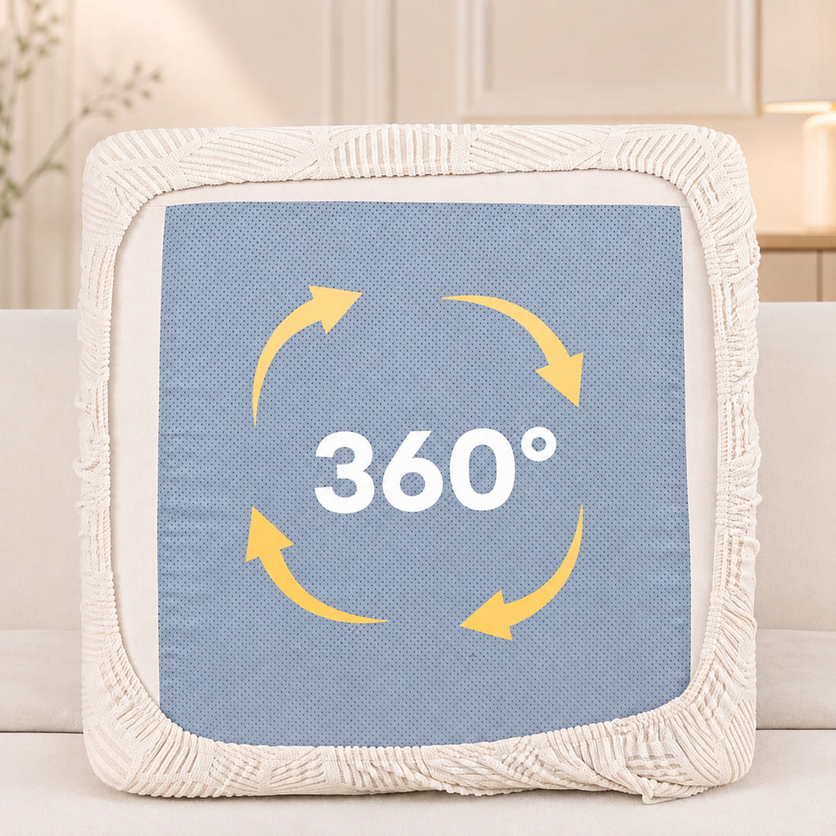 Honeycomb Stretch Sofa Protector | Water-Resistant Full-Coverage Cushion Cover