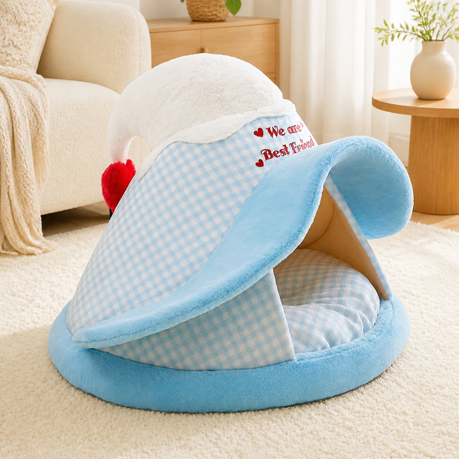 Witch Hat Pet House | Warm Enclosed Bed | Non-Slip Hideaway for Cats & Small Dogs