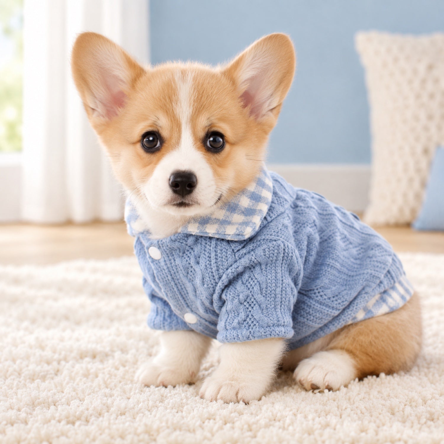 Cosy Check Jumper for Dogs & Cats | Soft Lining | Autumn & Winter