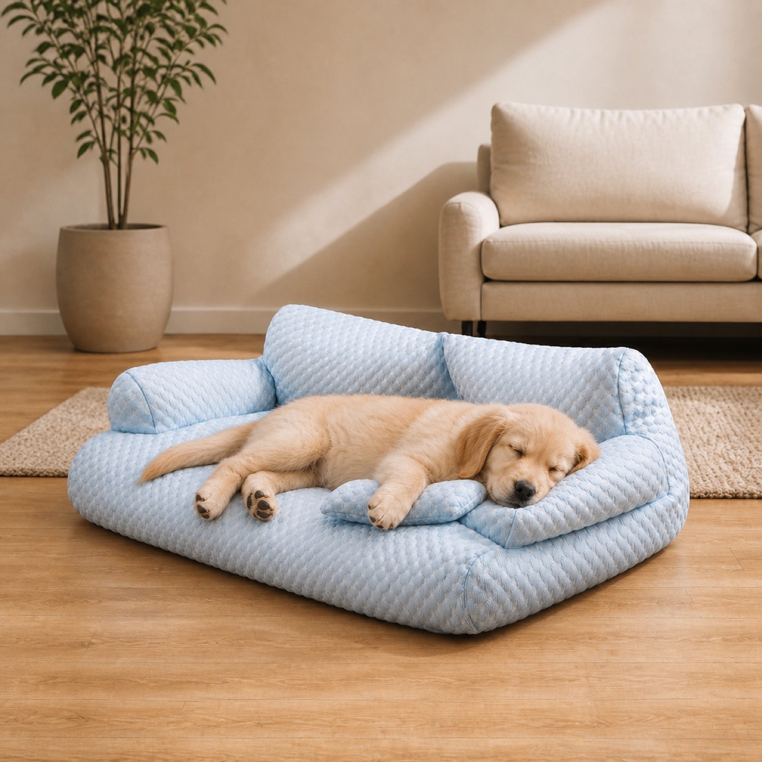 Ice Silk Cooling Dog Sofa Bed | Breathable Pet Bed