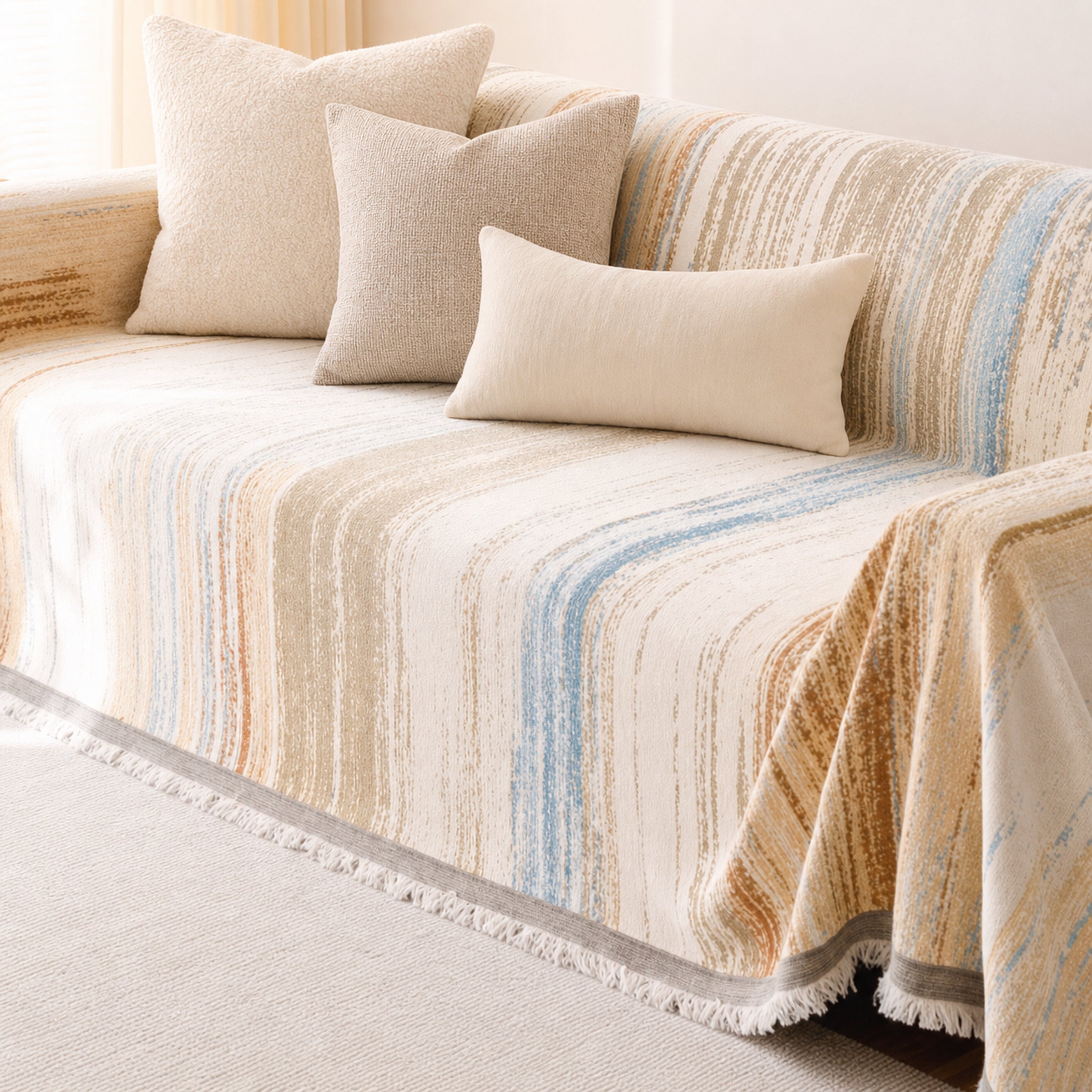 Gradient Chenille Sofa Throw | Soft All-Season | Pet-Friendly Sofa Cover