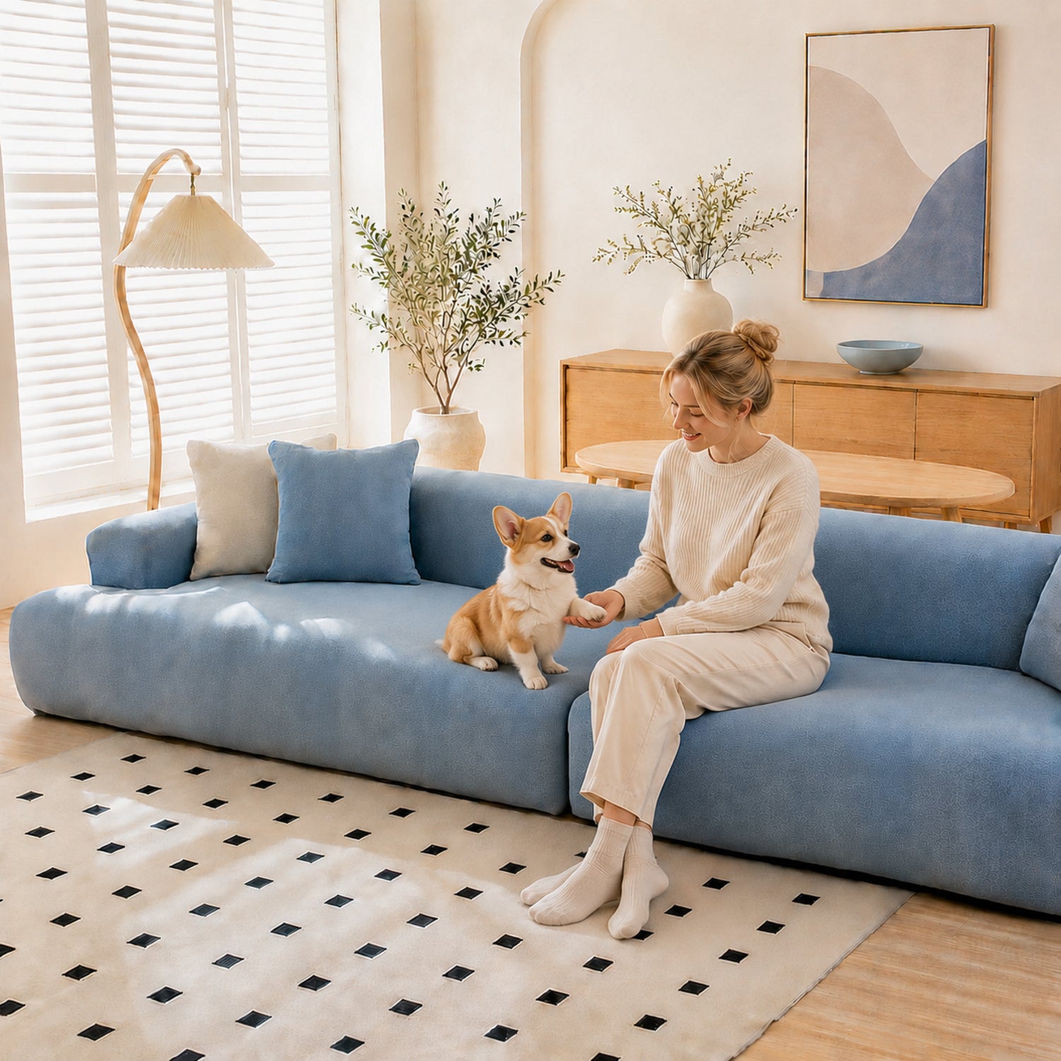 Water-Resistant Stretch Sofa Protector | Full-Wrap Anti-Scratch Cover