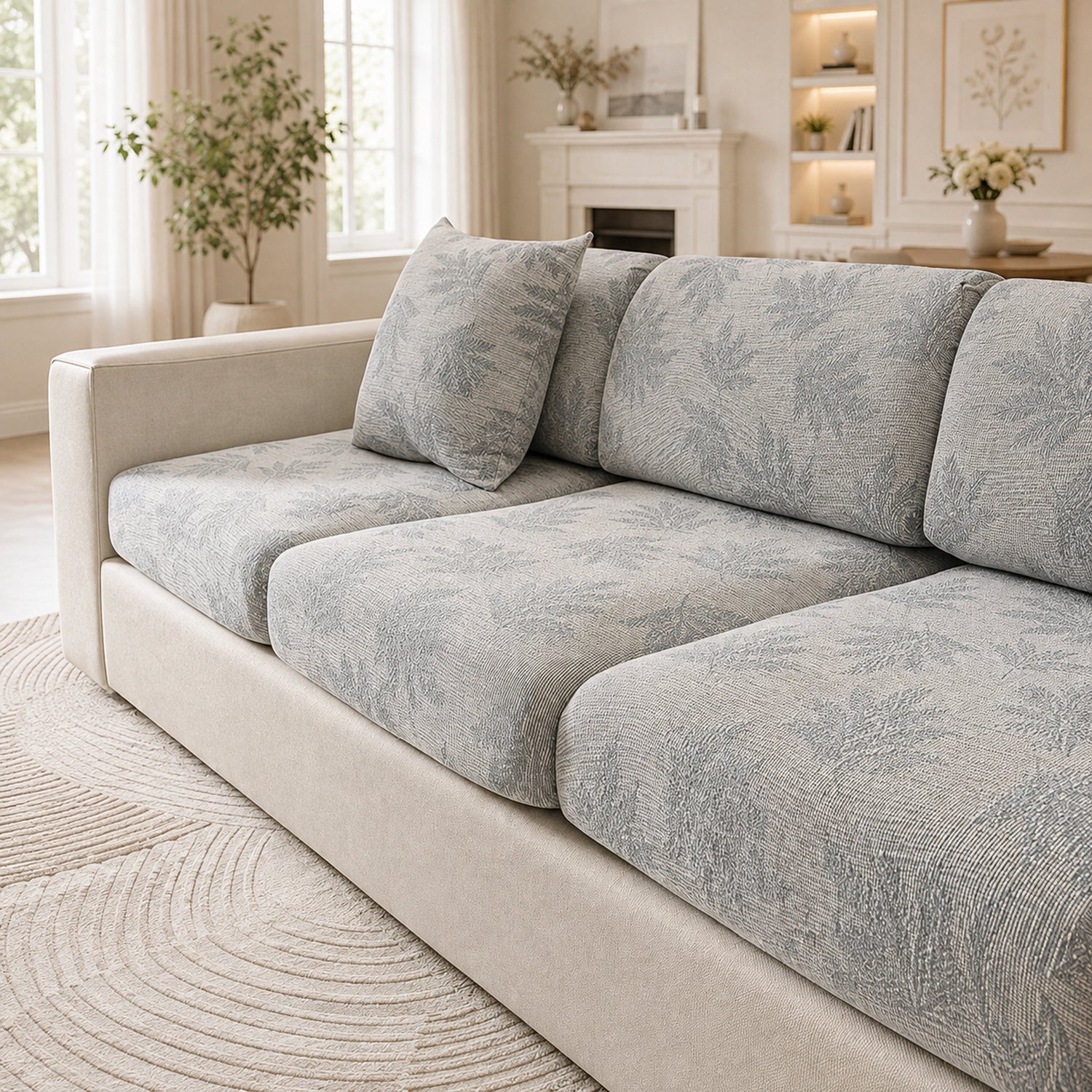 Stretch Chenille Sofa Protector | Full-Coverage Scratch-Resistant Cover