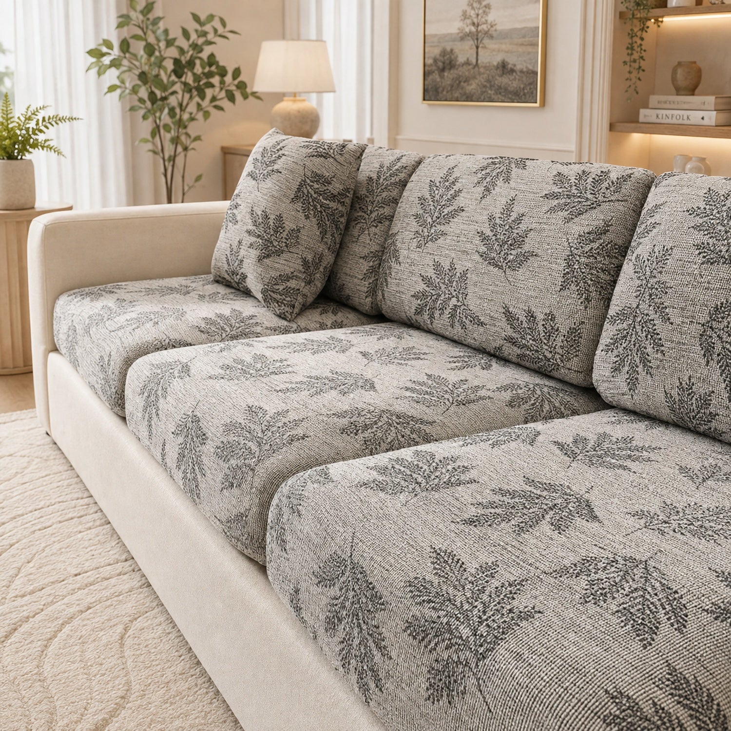 Stretch Chenille Sofa Protector | Full-Coverage Scratch-Resistant Cover