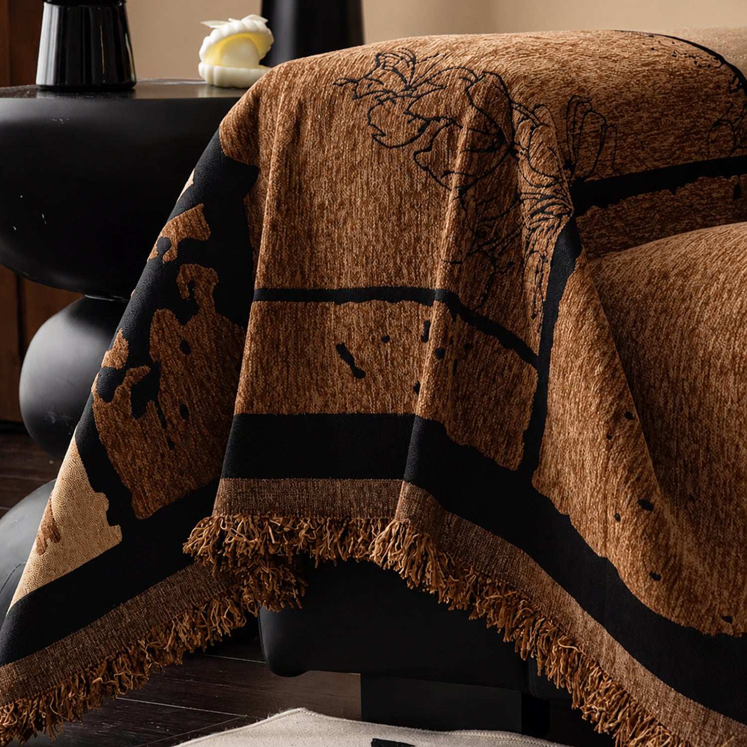 Vintage Chenille Sofa Throw | Scratch-Resistant Machine-Washable Sofa Protector