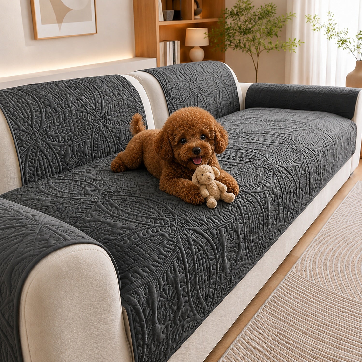 Water-Repellent Sofa Protector | Soft Brushed Polyester | Non-Slip Cover