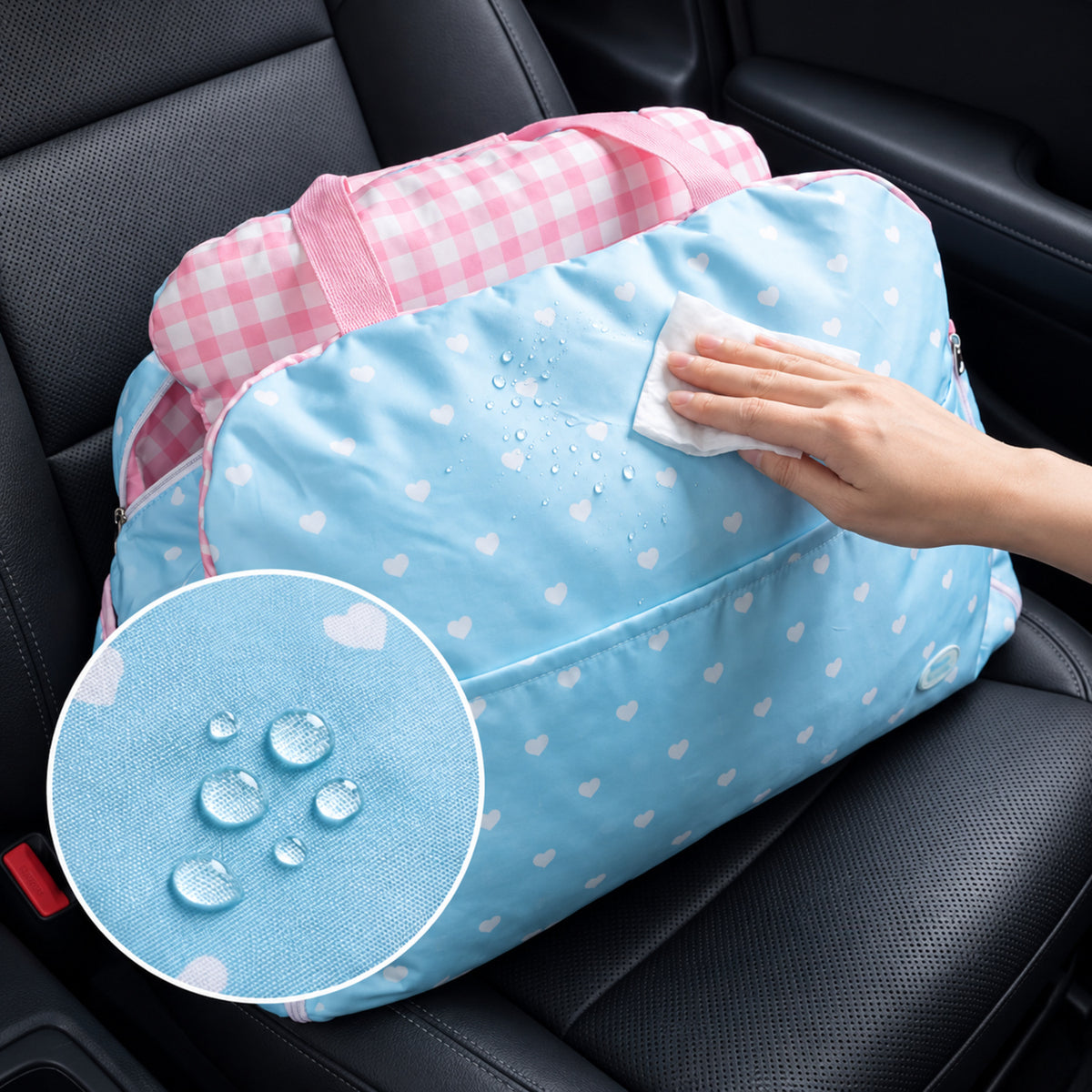Picnic Day Pet Car Seat & Carrier with Reversible Cooling Cushion