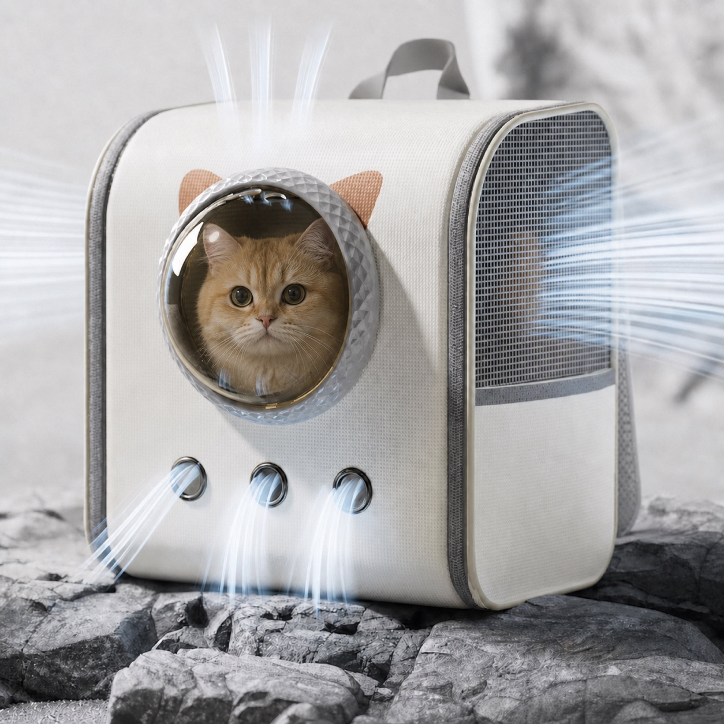 Spacious Pet Carrier Backpack | Oxford Fabric Dog & Cat Travel Bag | Foldable Design | Woofing Deals