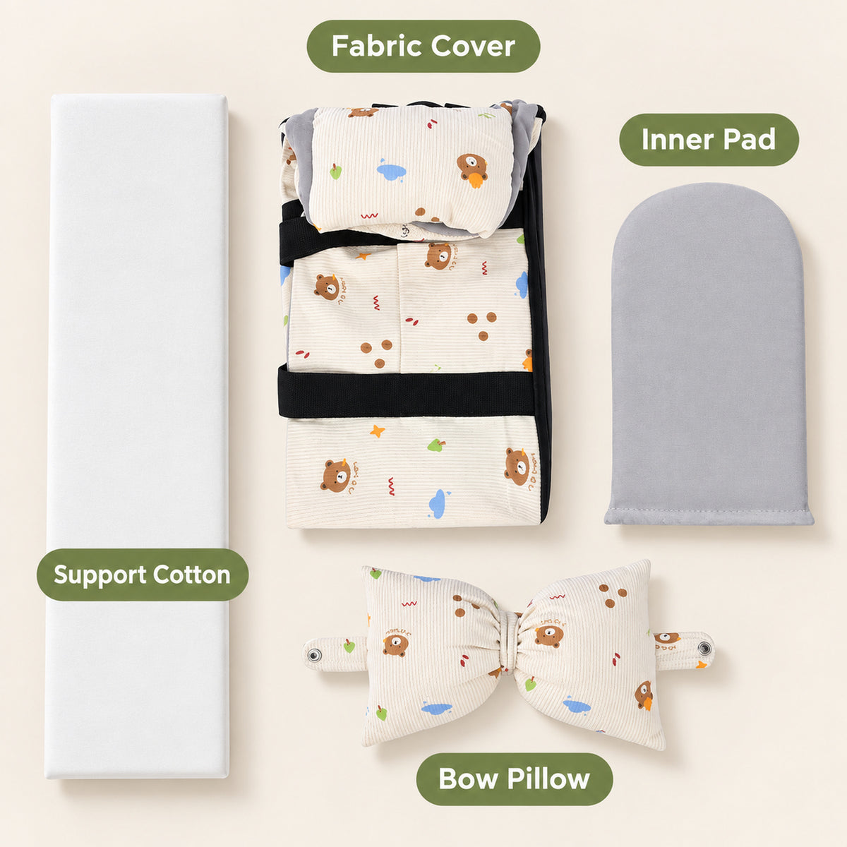 Dog Car Seat & Cat Carrier | Bear Buddy | Washable Corduroy Cover