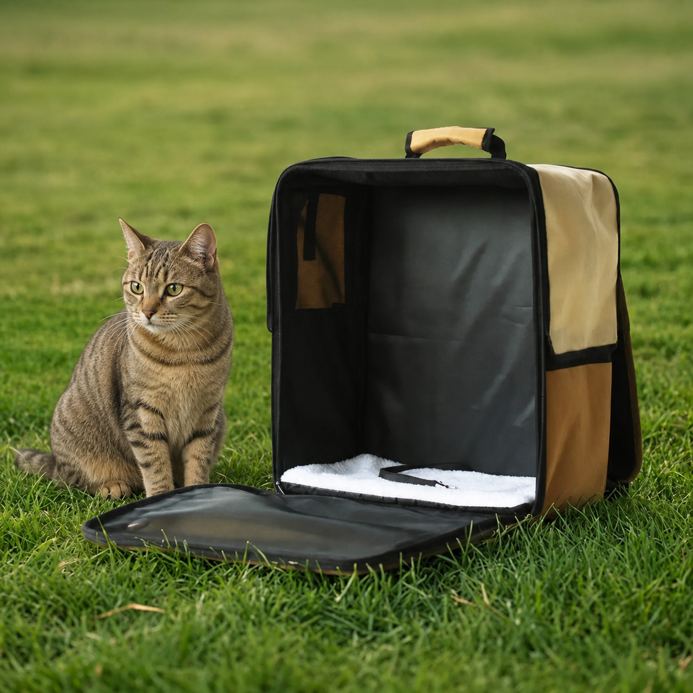 Pet Carrier Backpack | Breathable Roll-Up Travel Bag | Oxford Cloth | Woofing Deals