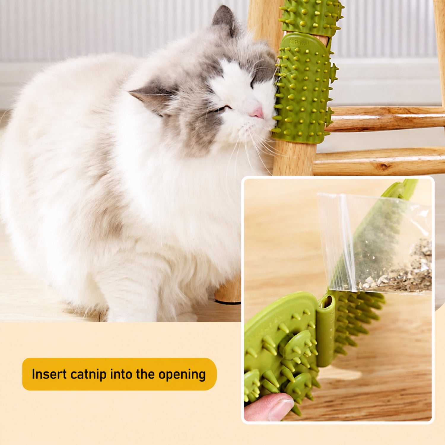 Cat Itch-Relief Massage Brush | Adjustable Silicone Table-Leg Scratcher | Set of 3
