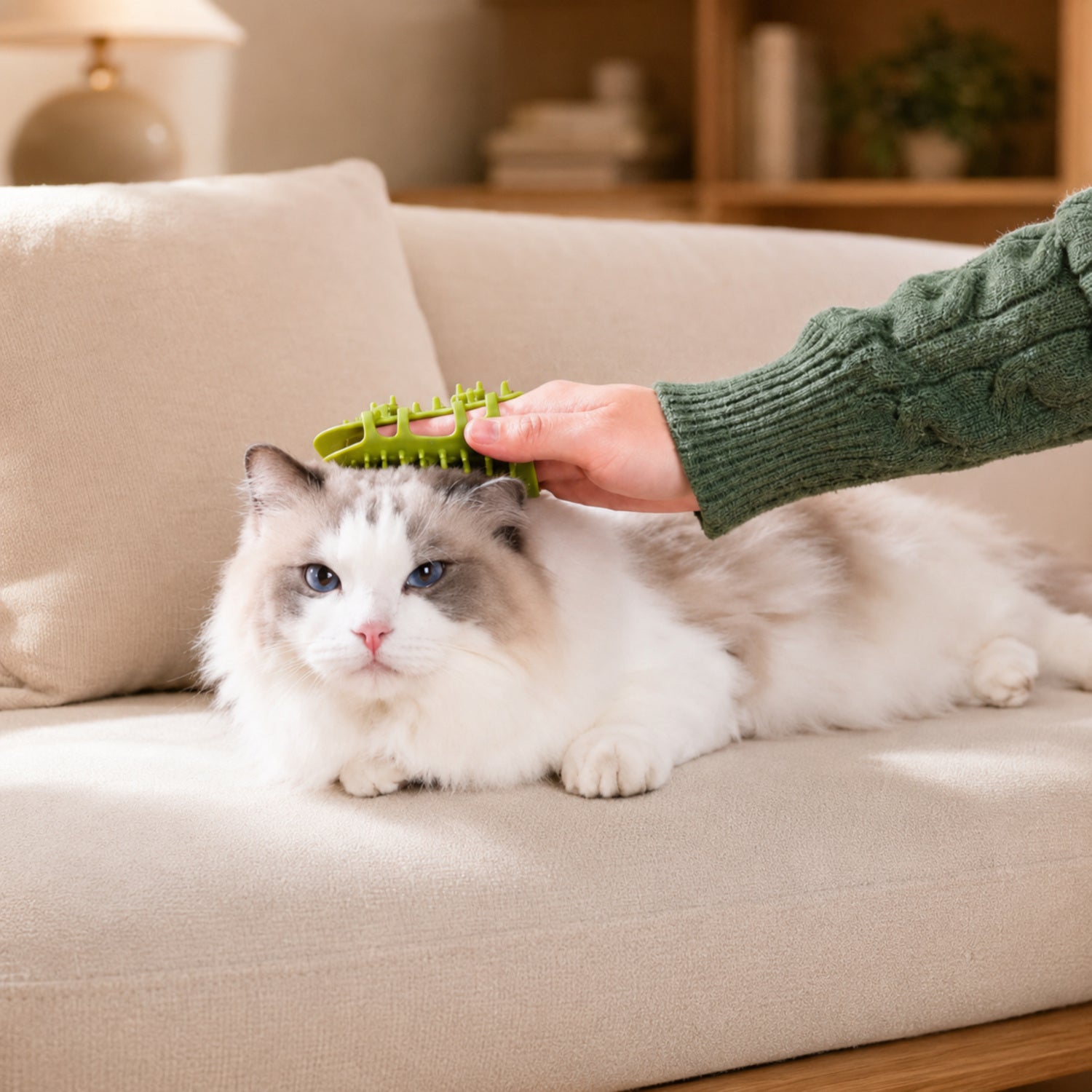 Cat Itch-Relief Massage Brush | Adjustable Silicone Table-Leg Scratcher | Set of 3