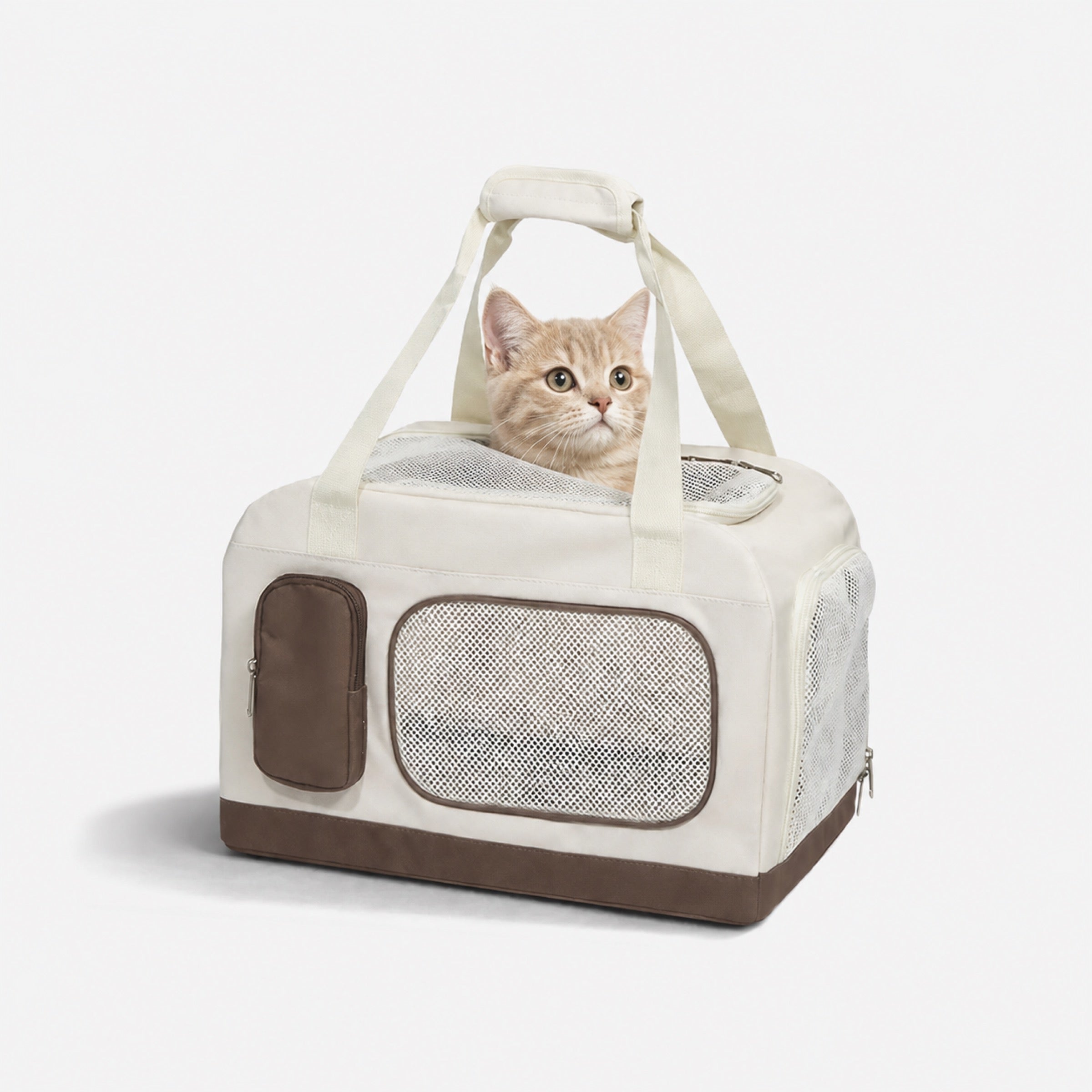 Double-Layer Cat Carrier | Foldable Rolling Trolley Bag | Oxford Cloth | Woofing Deals