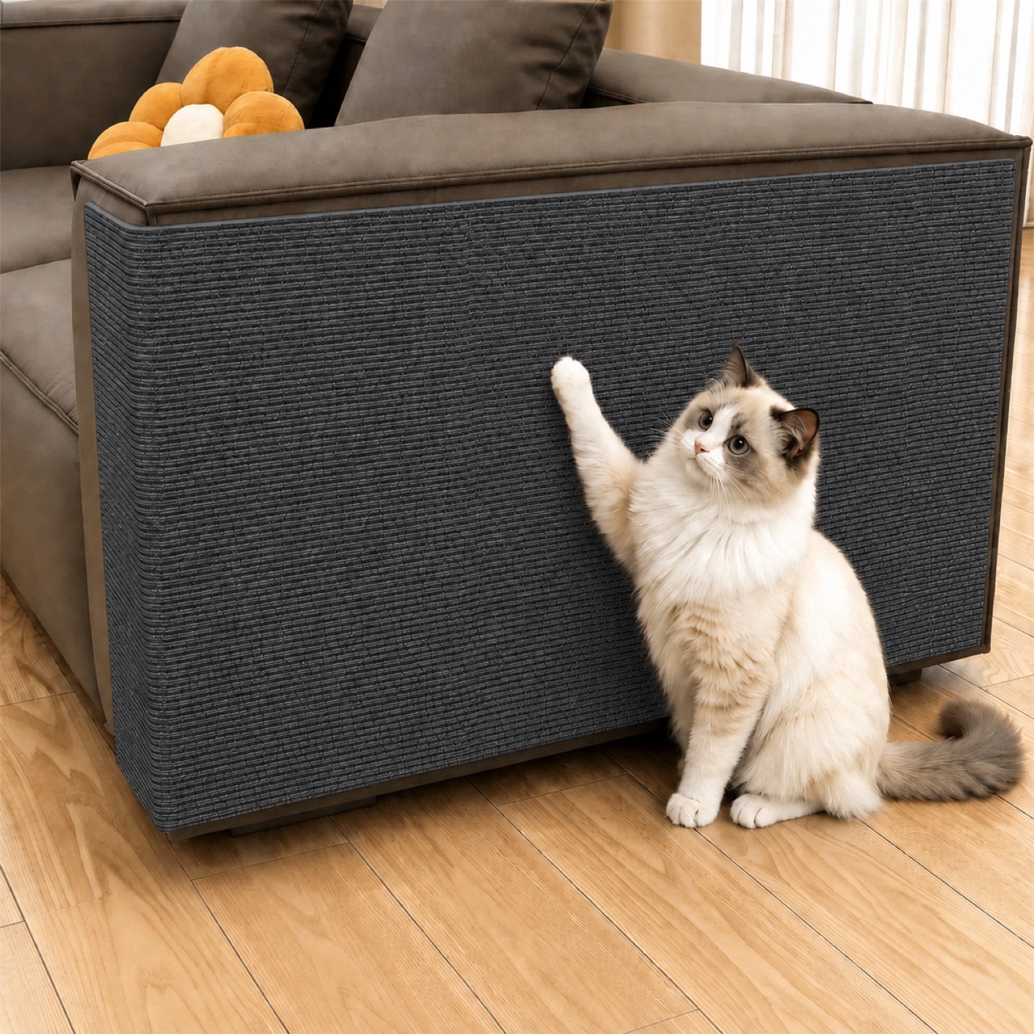 Peel-and-Stick Cat Scratcher | Waterproof Cut-to-Fit Sofa Protector