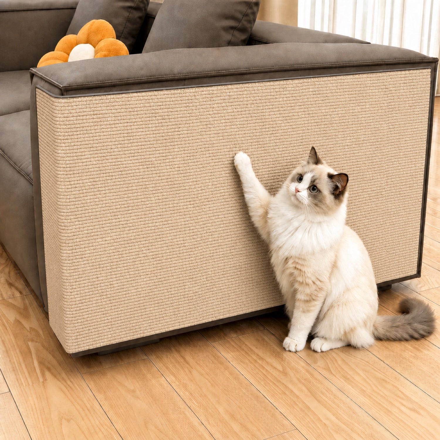 Peel-and-Stick Cat Scratcher | Waterproof Cut-to-Fit Sofa Protector