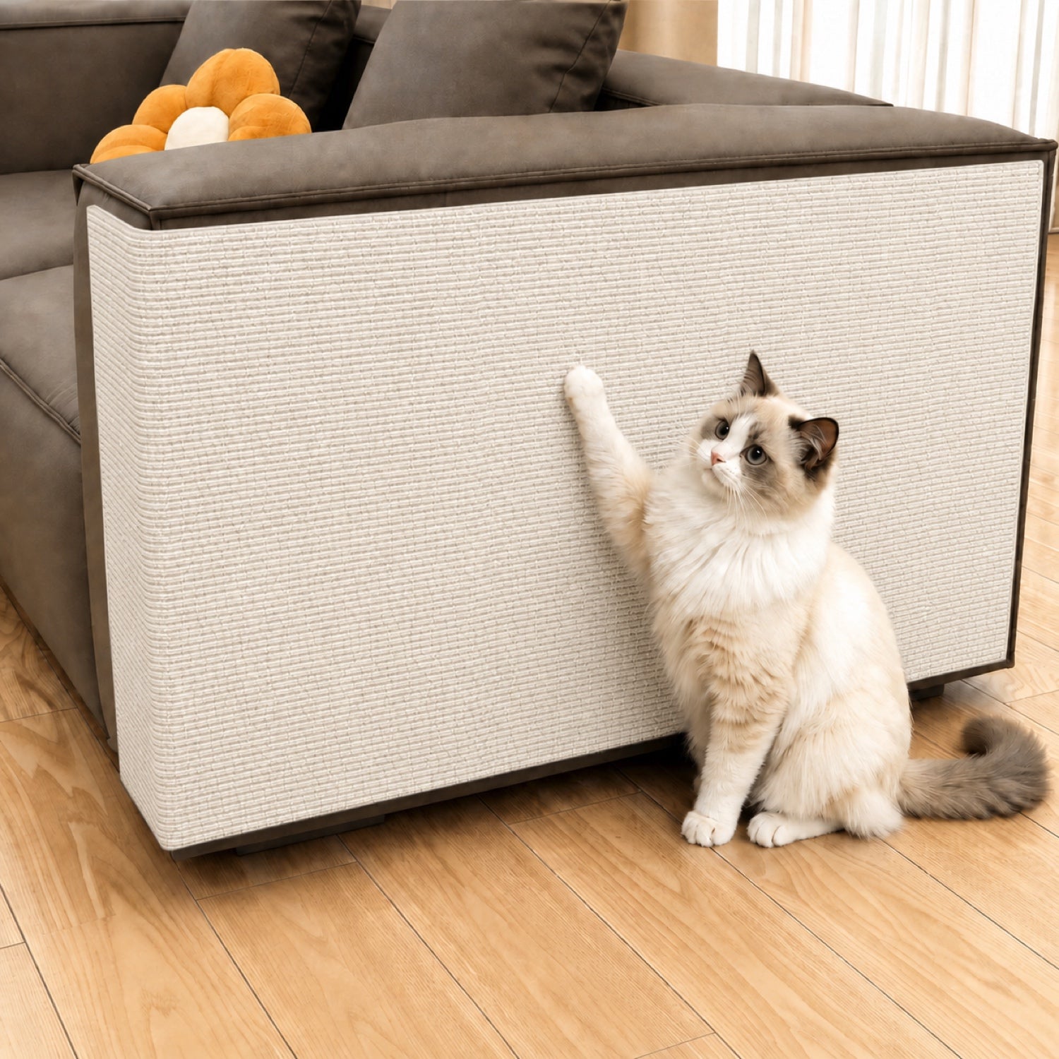 Peel-and-Stick Cat Scratcher | Waterproof Cut-to-Fit Sofa Protector