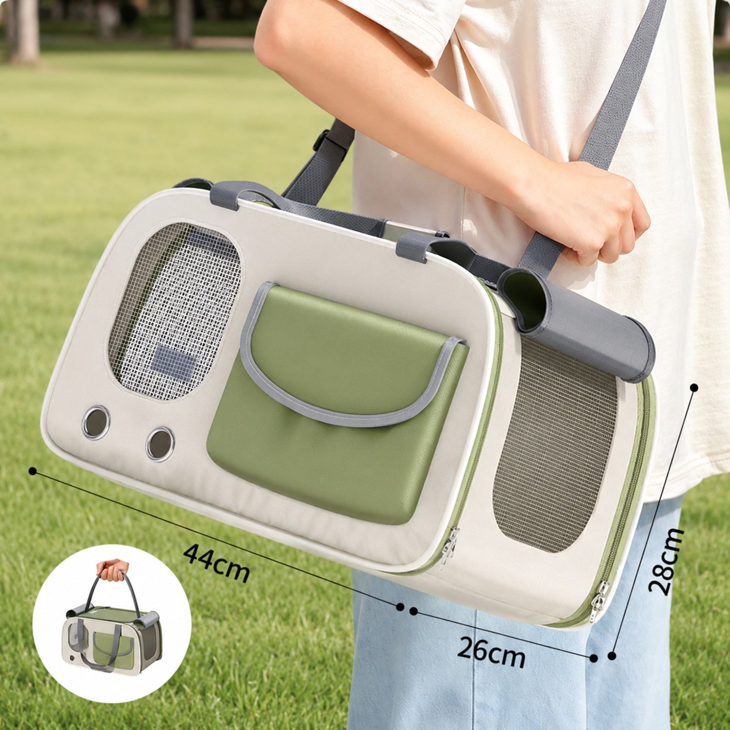 Breathable Cat Carrier | Foldable Travel Bag with Shoulder Strap
