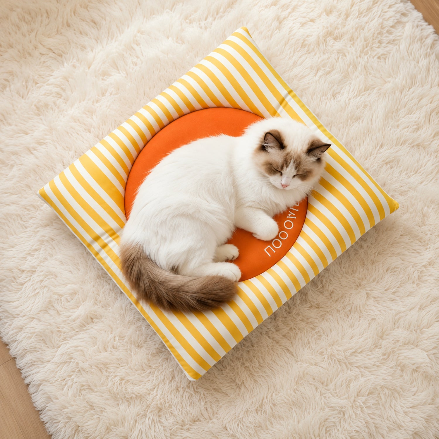 Striped Waterproof Pet Mat | Non-Slip Scratch-Resistant | Dog & Cat Bed