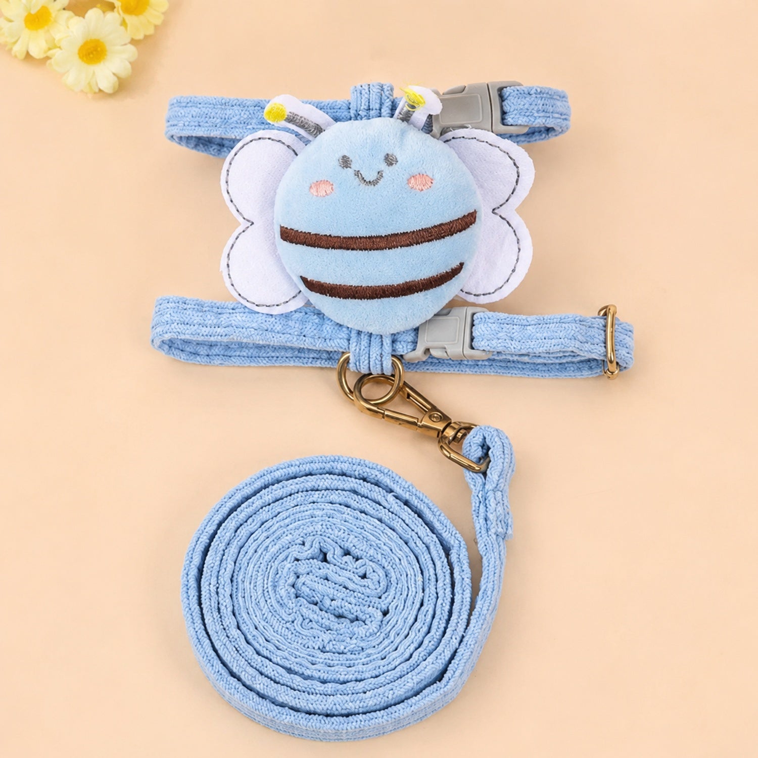 Bee Cat Harness & Lead Set | Adjustable Anti-Escape Fit | Lightweight Walking Set
