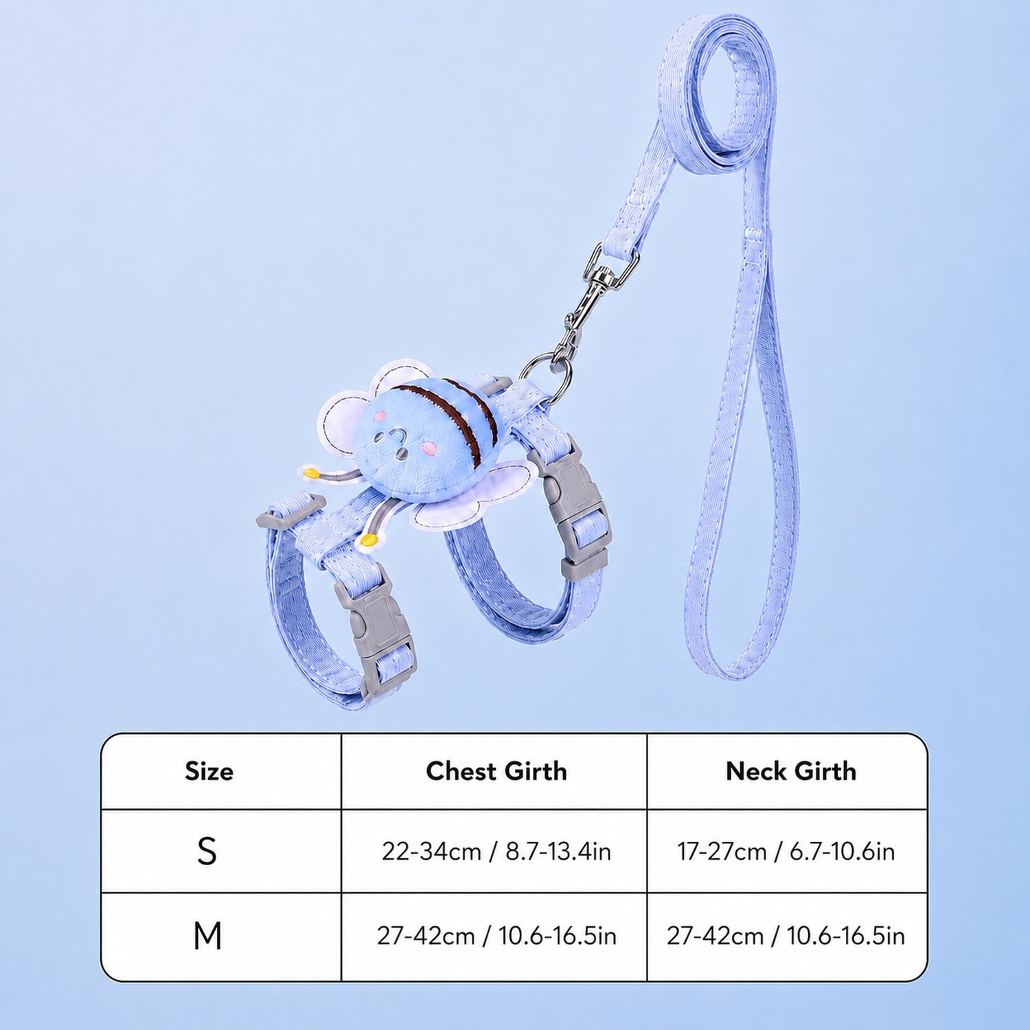 Bee Cat Harness & Lead Set | Adjustable Anti-Escape Fit | Lightweight Walking Set