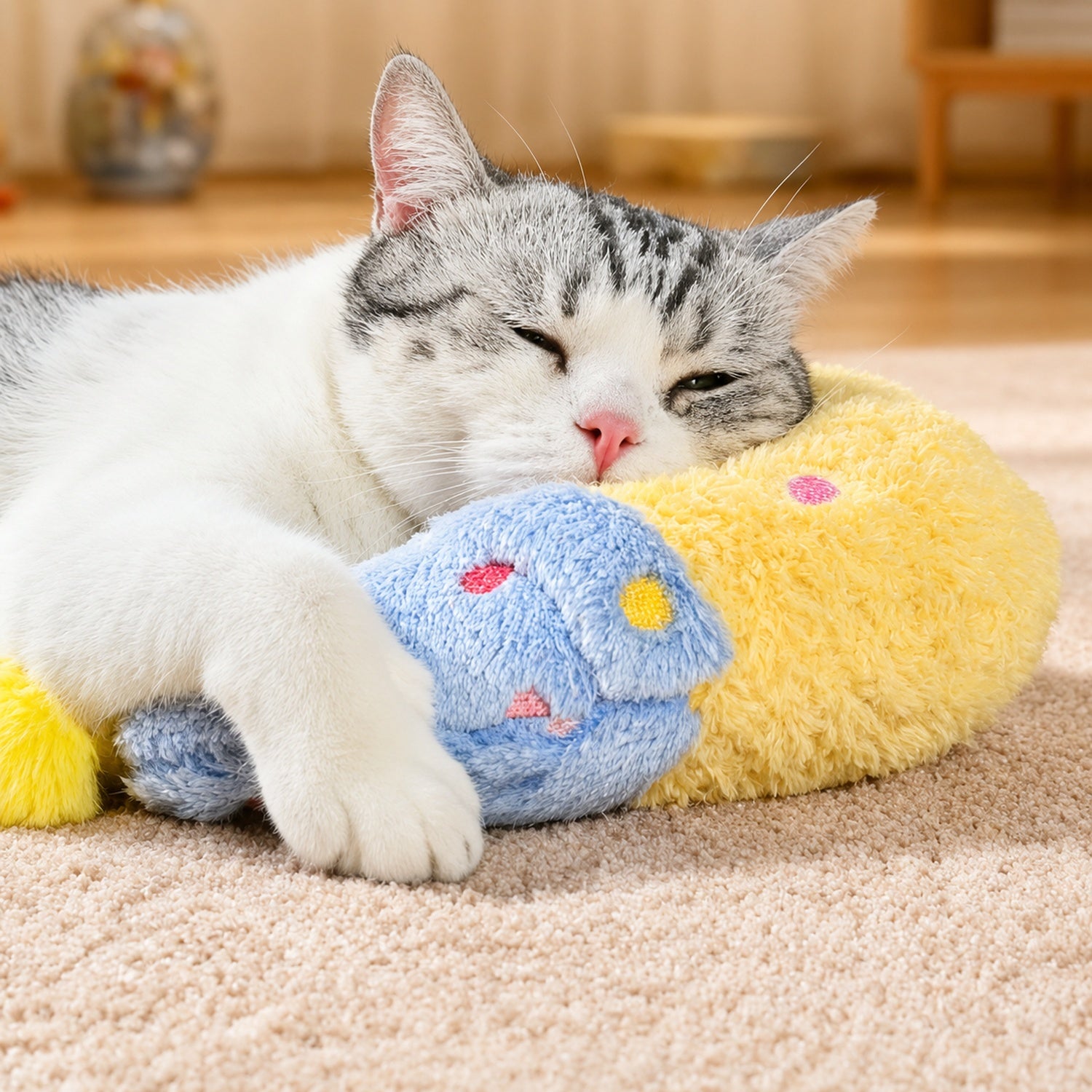 Crescent Moon Pet Pillow | Soft Plush Neck Support | All-Season Washable Dog & Cat Sleeping Pillow