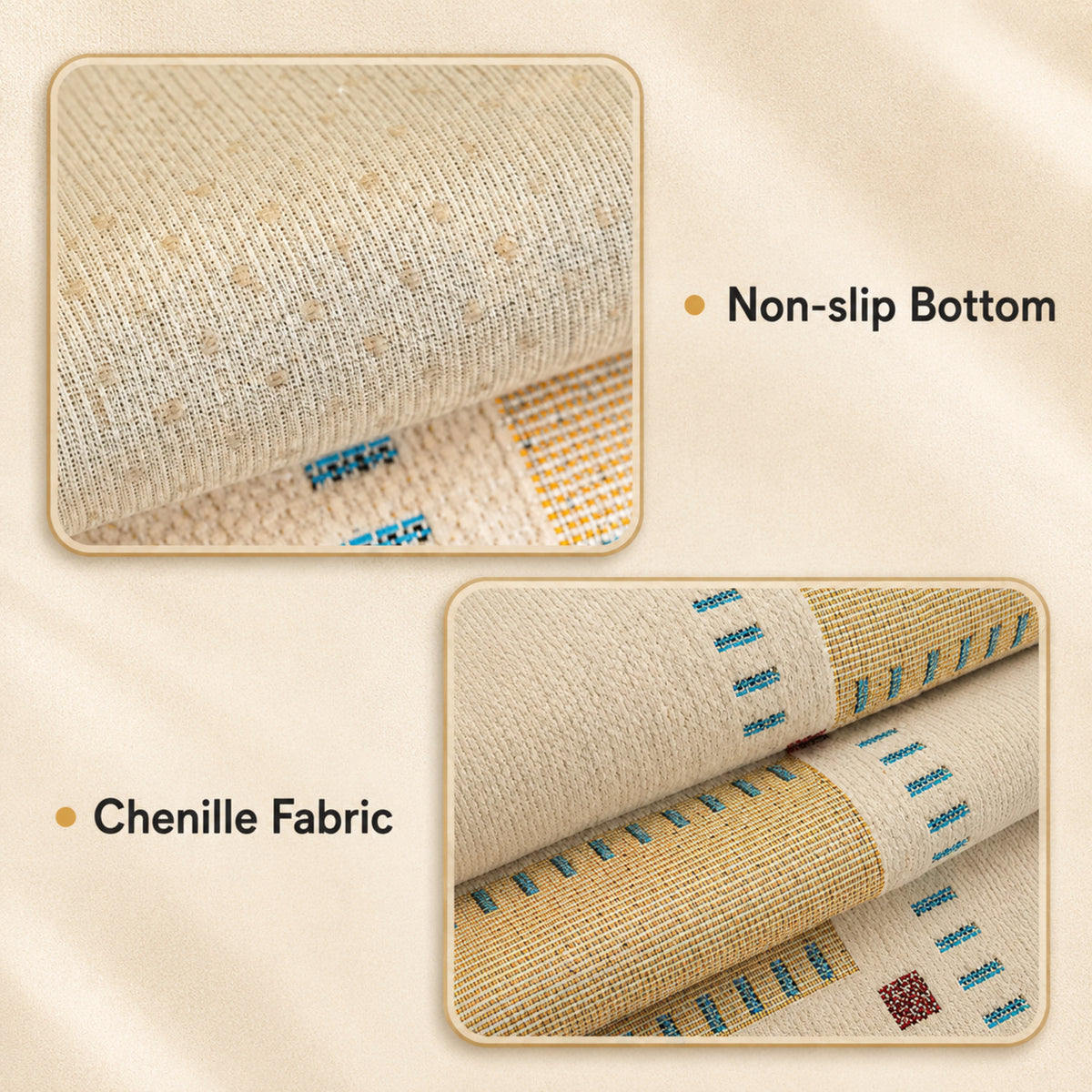 Plaid Chenille Sofa Protector | Scratch-Resistant Non-Slip Washable Cover