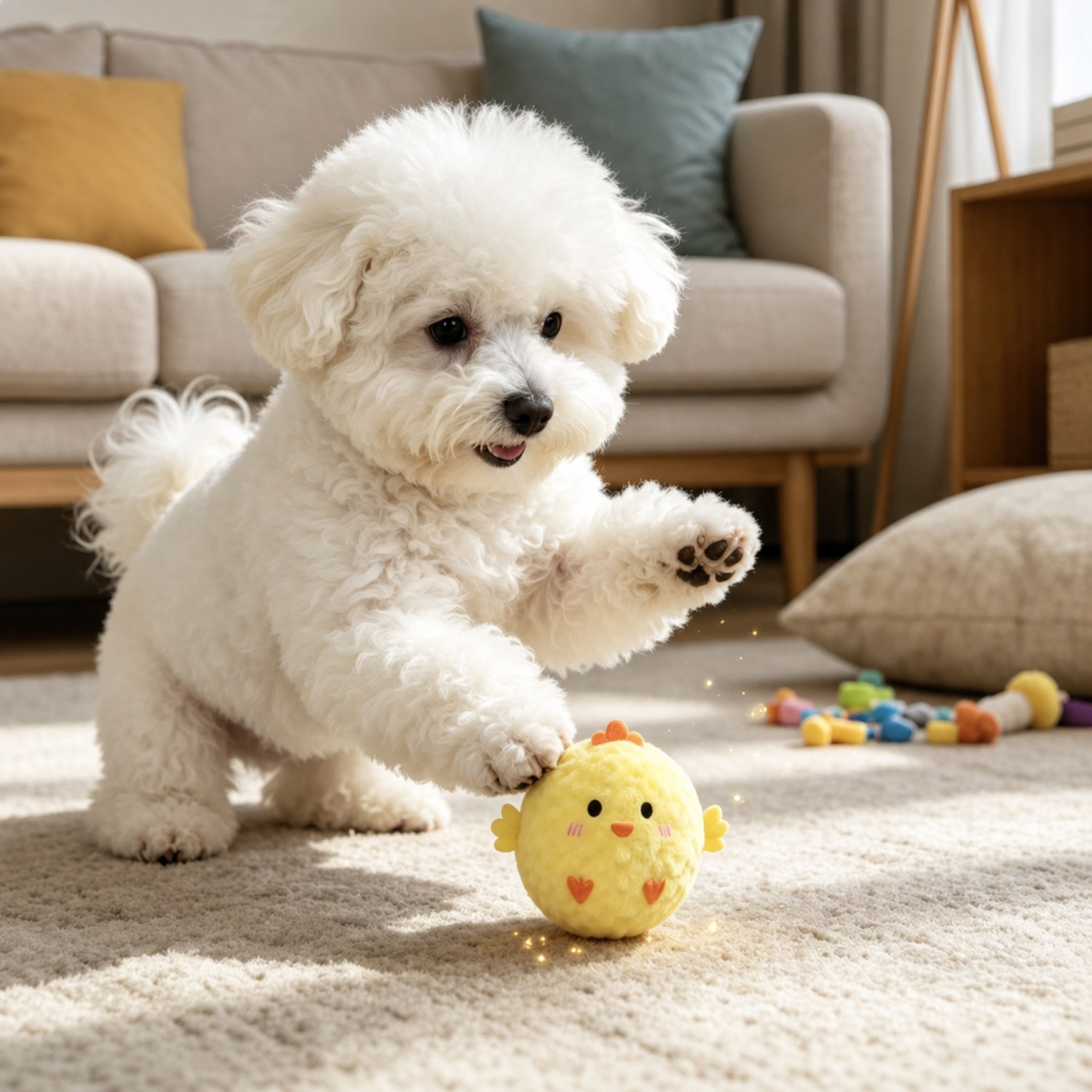 Farm Friends Squeaky Dog Toy Set | Washable Plush Teething Balls