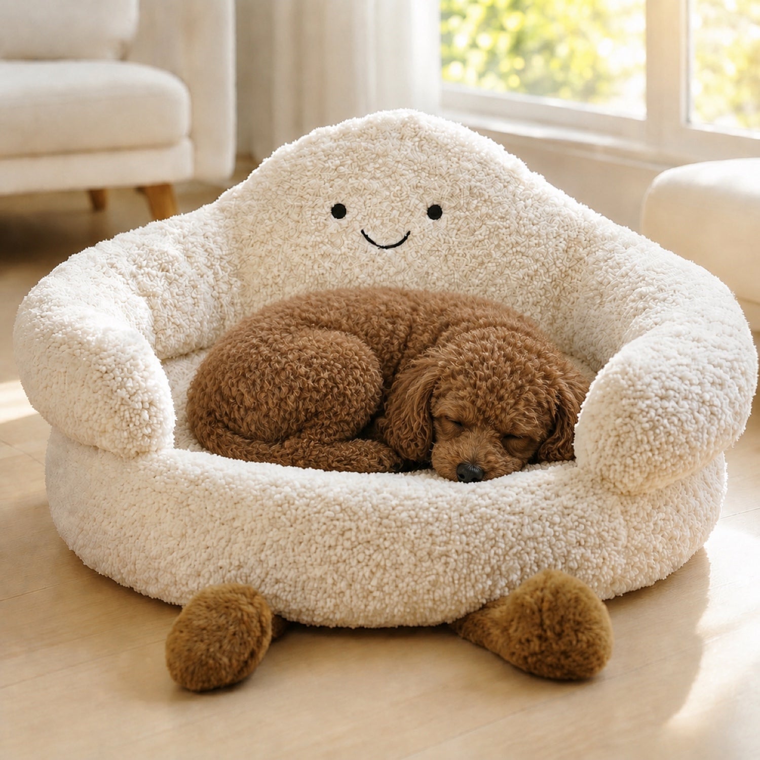 Cloud Pet Bed | All-Season Plush | Washable Bolster for Cats & Small Dogs