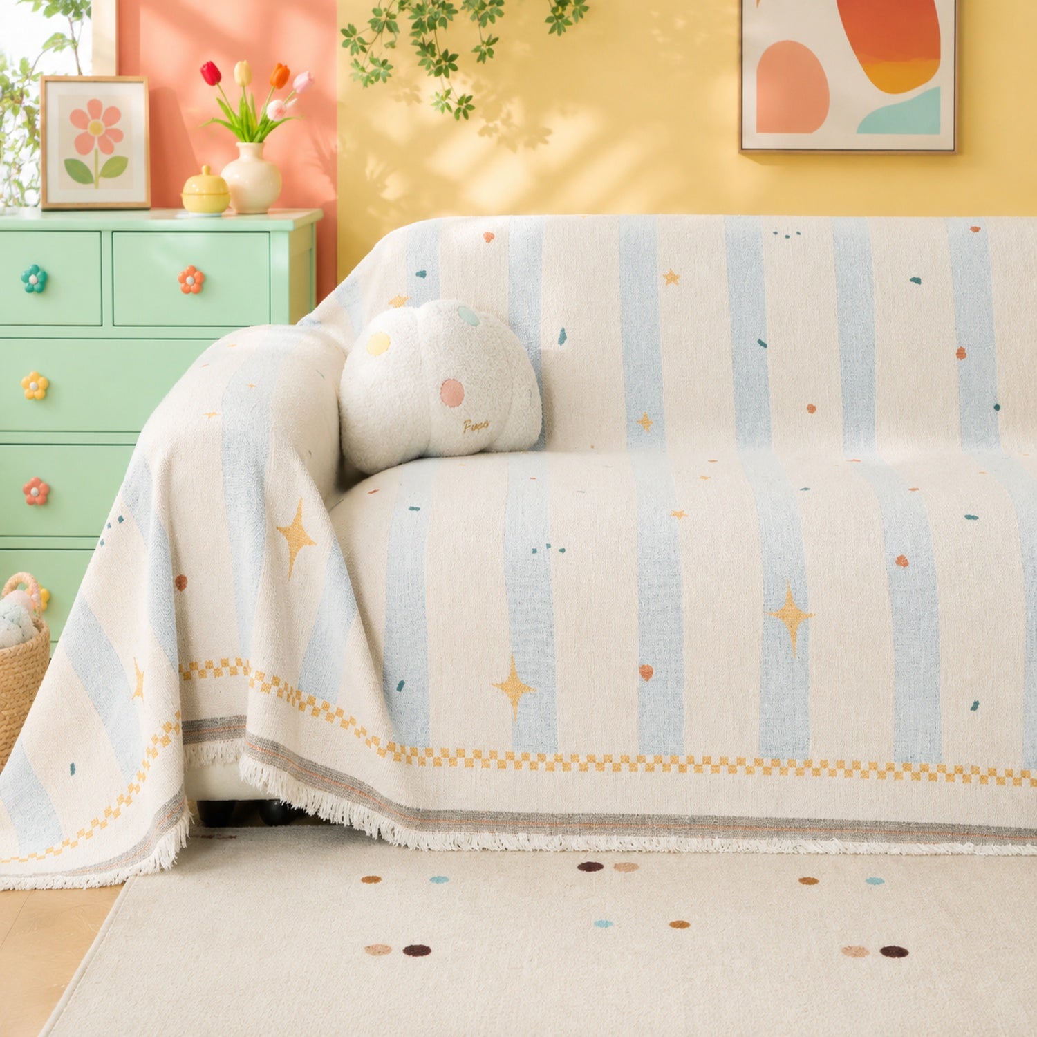 Starlight Chenille Sofa Throw | Scratch-Resistant | Washable Sofa Protector