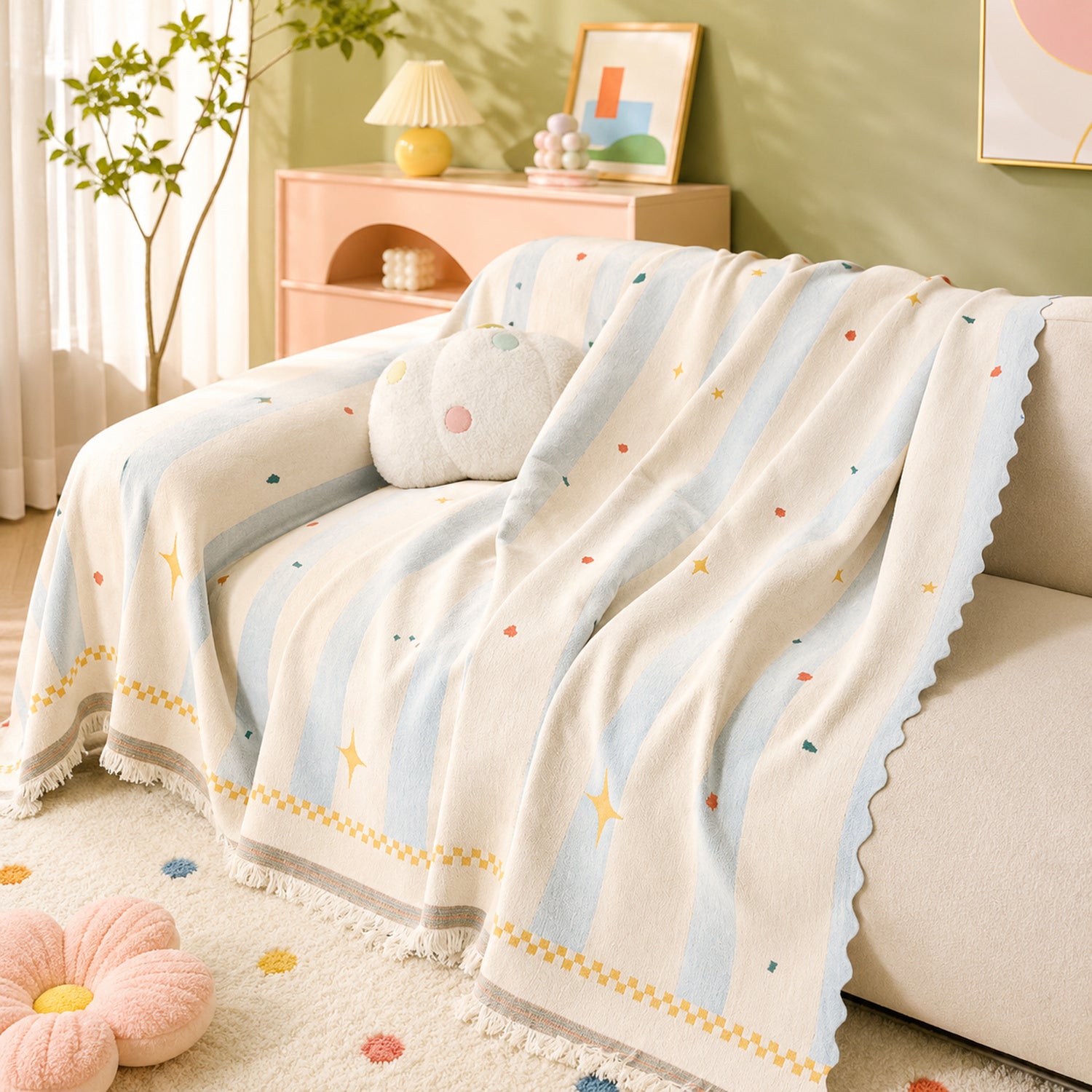 Starlight Chenille Sofa Throw | Scratch-Resistant | Washable Sofa Protector
