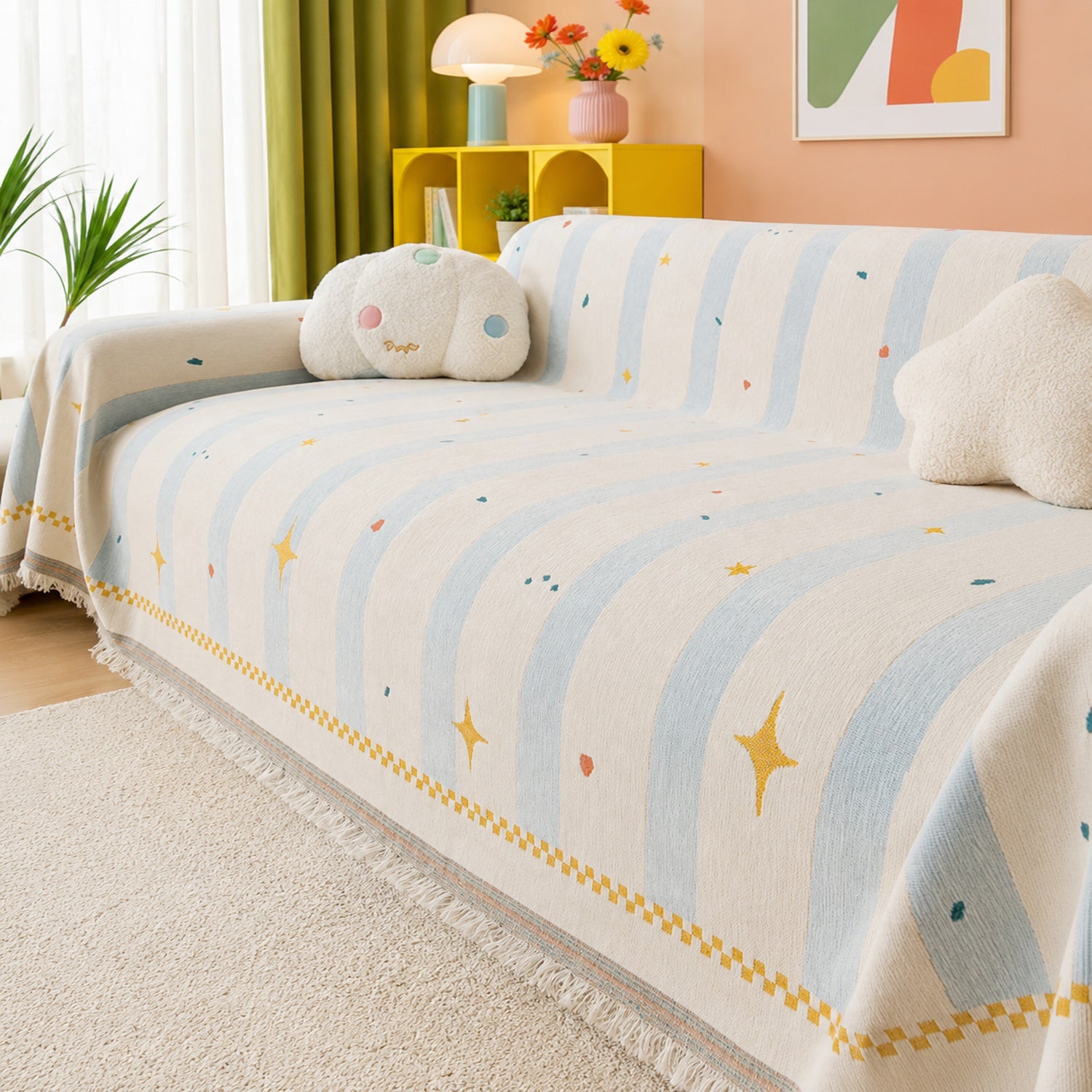 Starlight Chenille Sofa Throw | Scratch-Resistant | Washable Sofa Protector