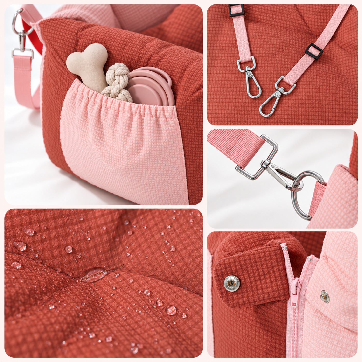 Animal Pet Car Seat & Bed for Small Dogs & Cats