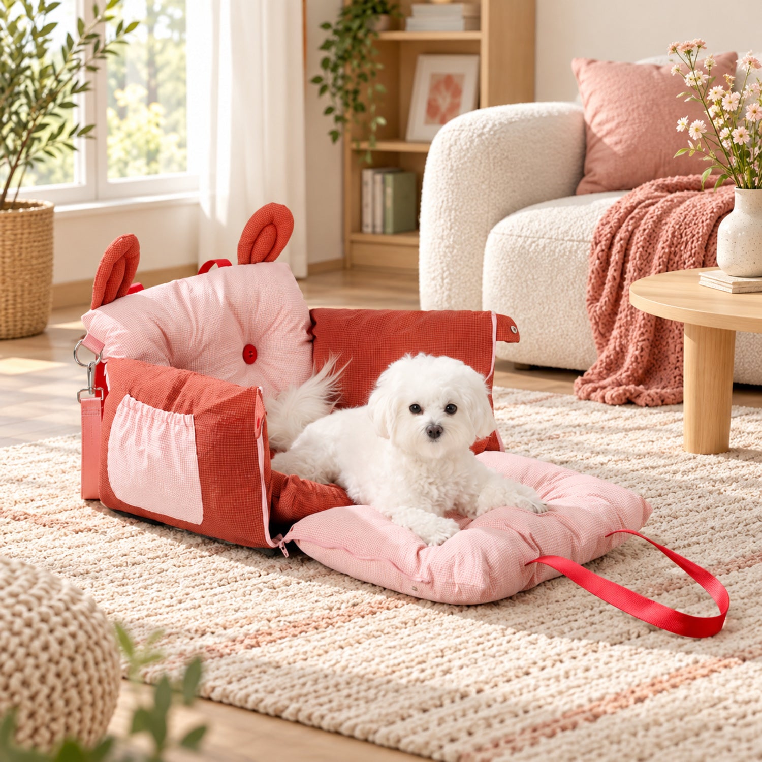 Animal Pet Car Seat & Bed for Small Dogs & Cats