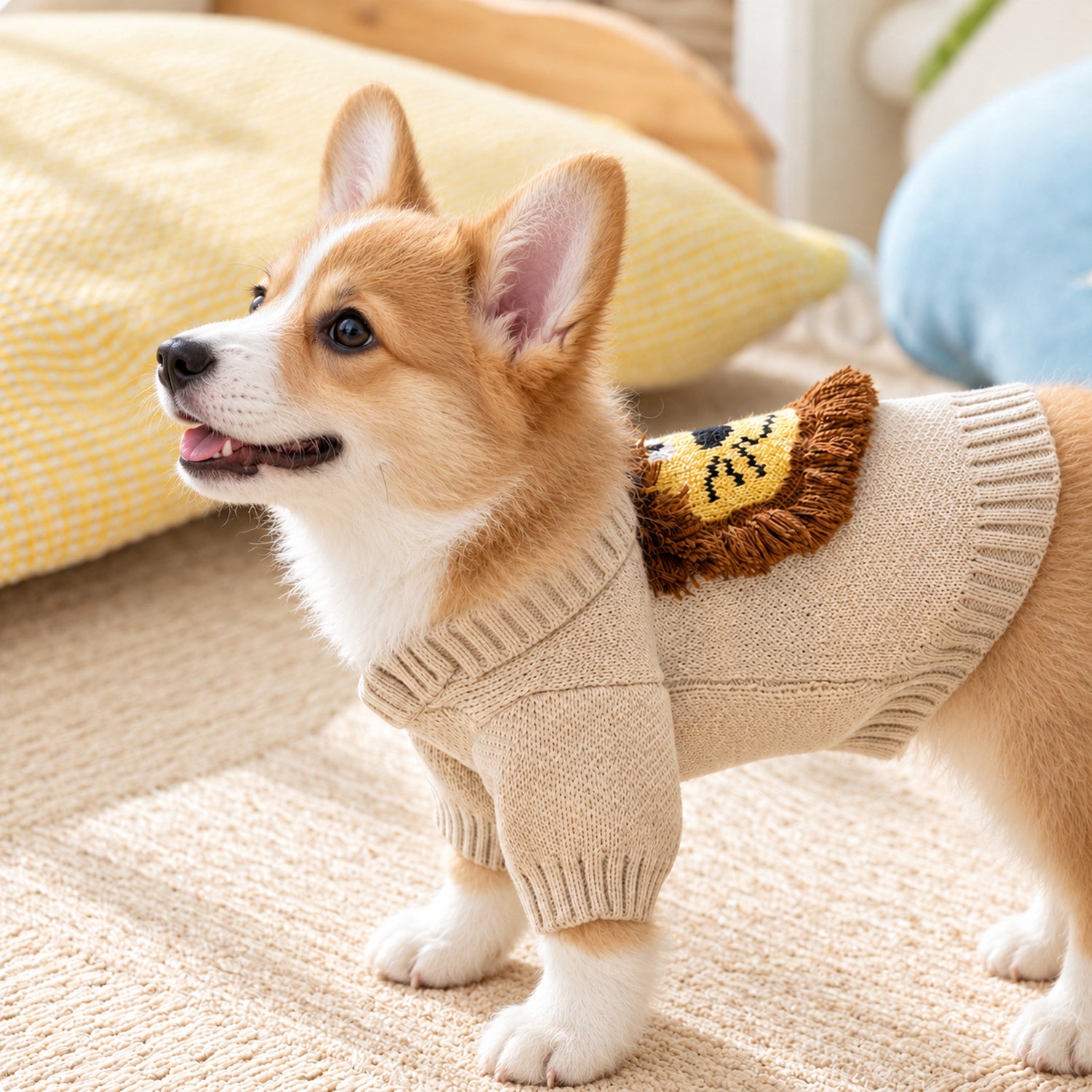 Lion Dog Jumper | Cosy Autumn & Winter Wear
