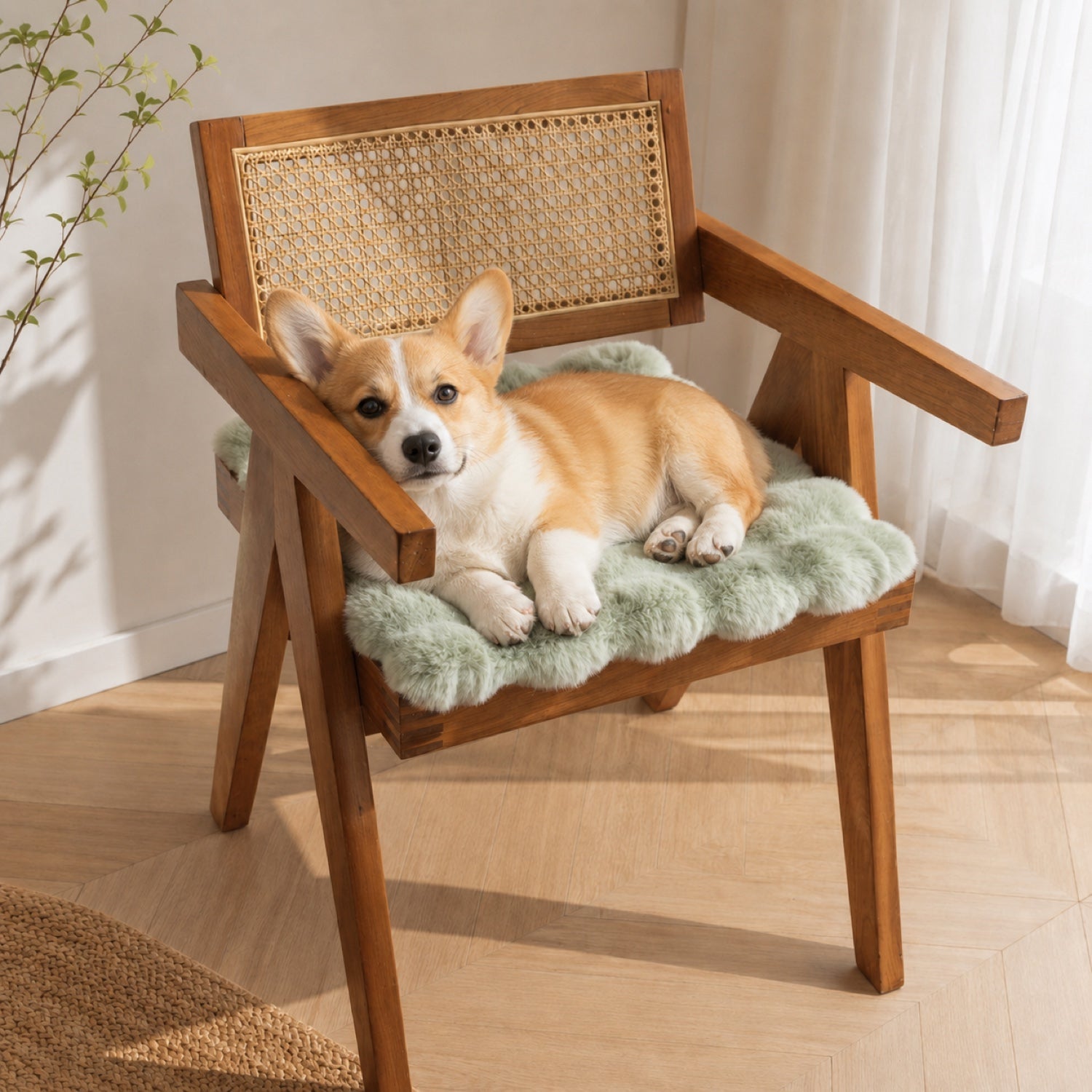 Plush Pet Mat | Soft Tufted Dog & Cat Cushion | Versatile Design