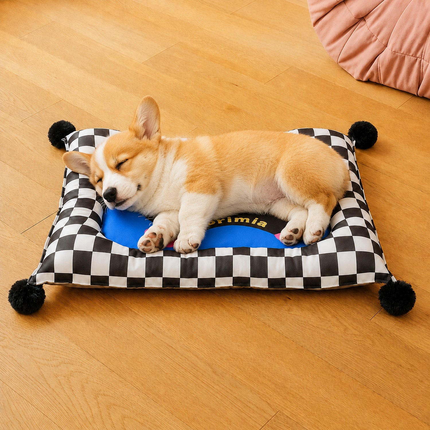 Playful Pals Pet Mat | Cotton Filled Waterproof Non-Slip | Dog & Cat Bed