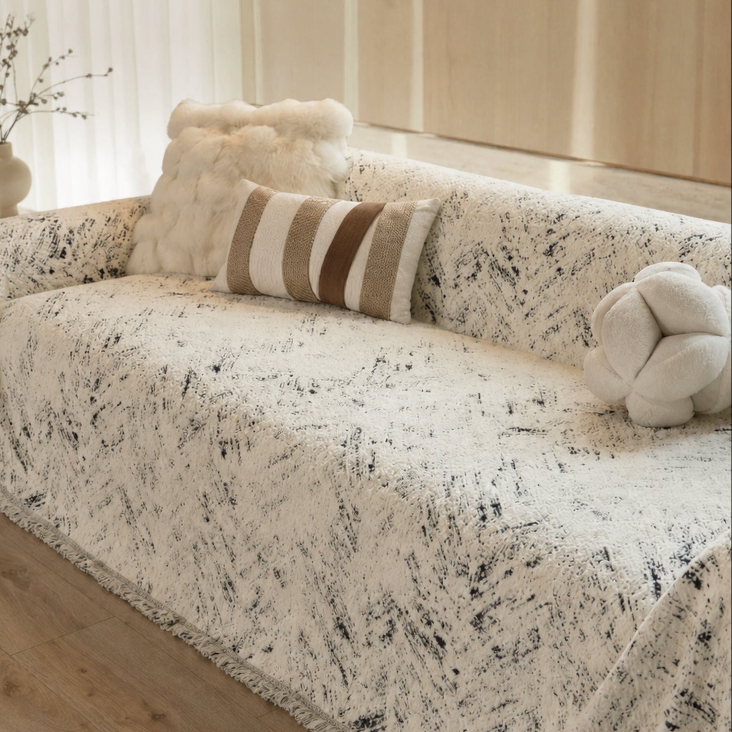 Foggy Cloud Sofa Throw | Chenille | Anti-Slip Scratch-Resistant Pet Cover