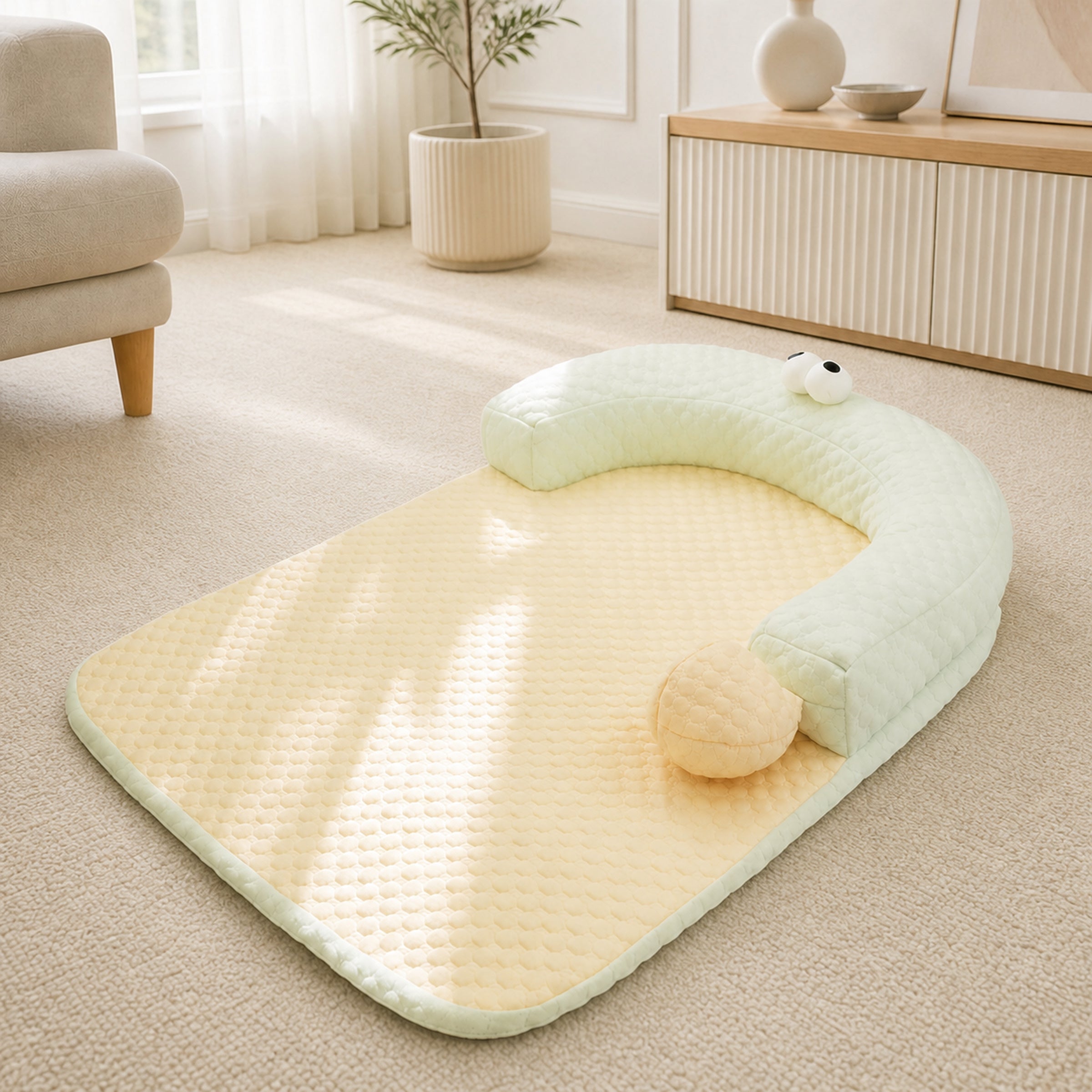 Question Mark Cooling Pet Mat | Breathable Washable Summer Bed