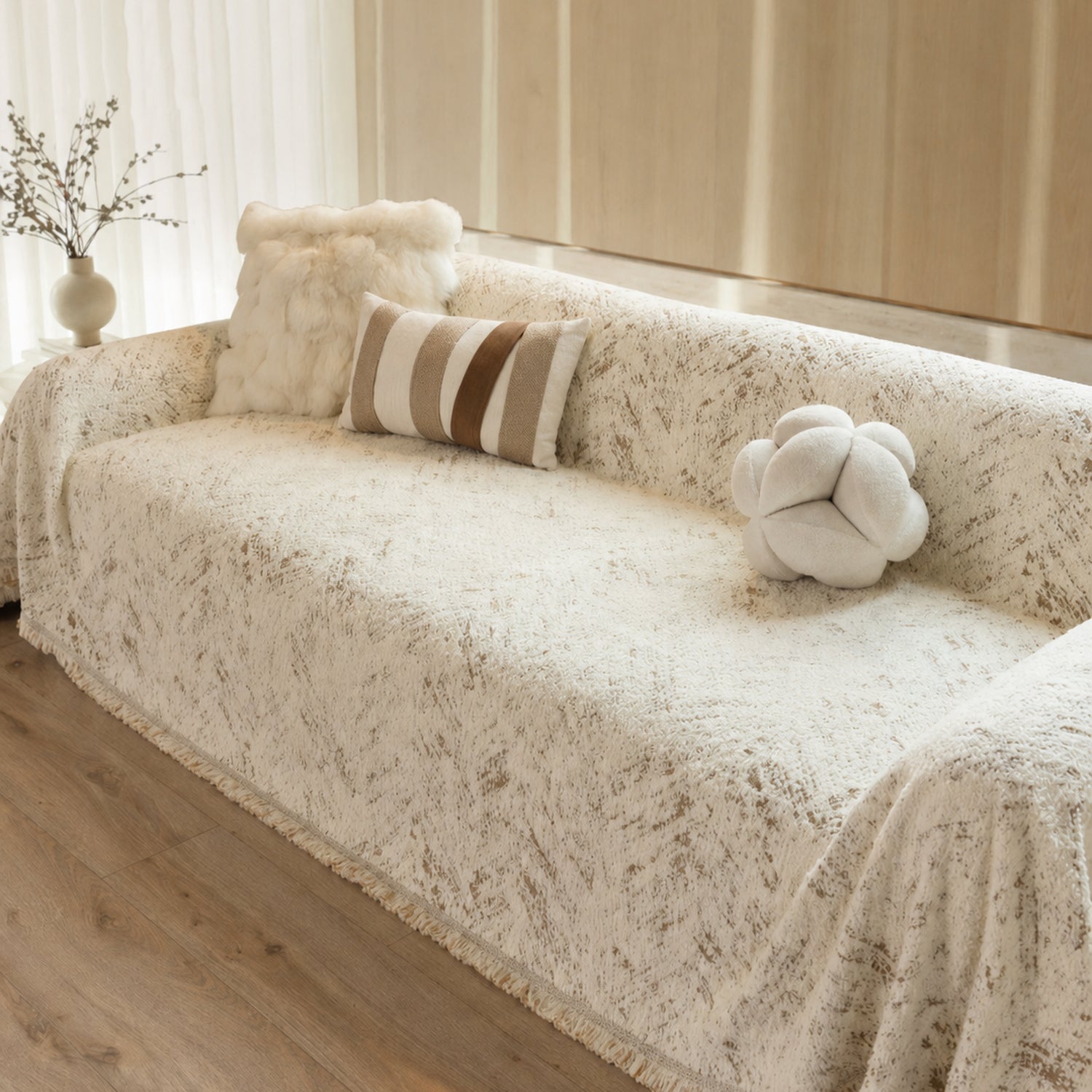 Foggy Cloud Sofa Throw | Chenille | Anti-Slip Scratch-Resistant Pet Cover