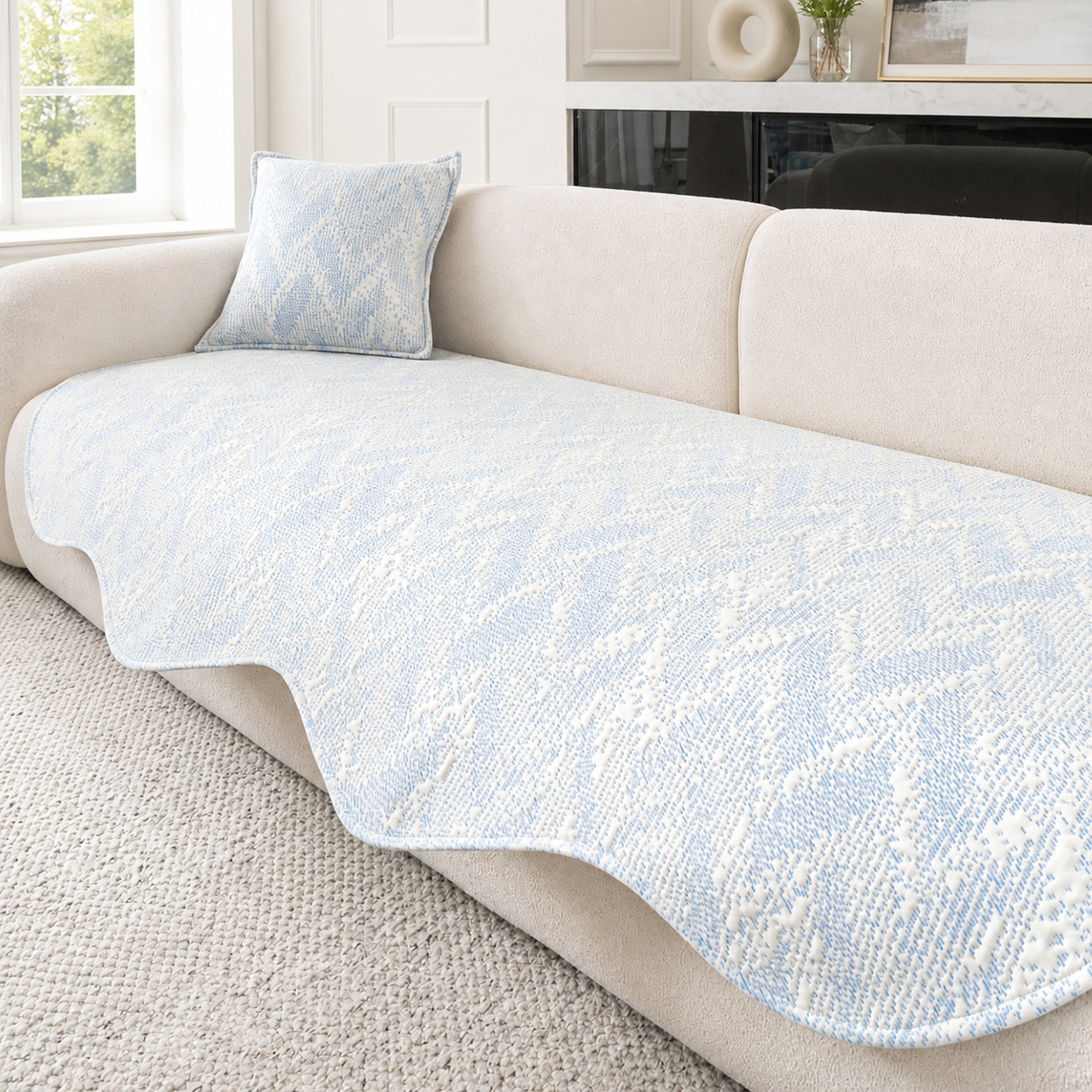 Modern Cooling Sofa Cover | Breathable Non-Slip Fabric | Machine Washable