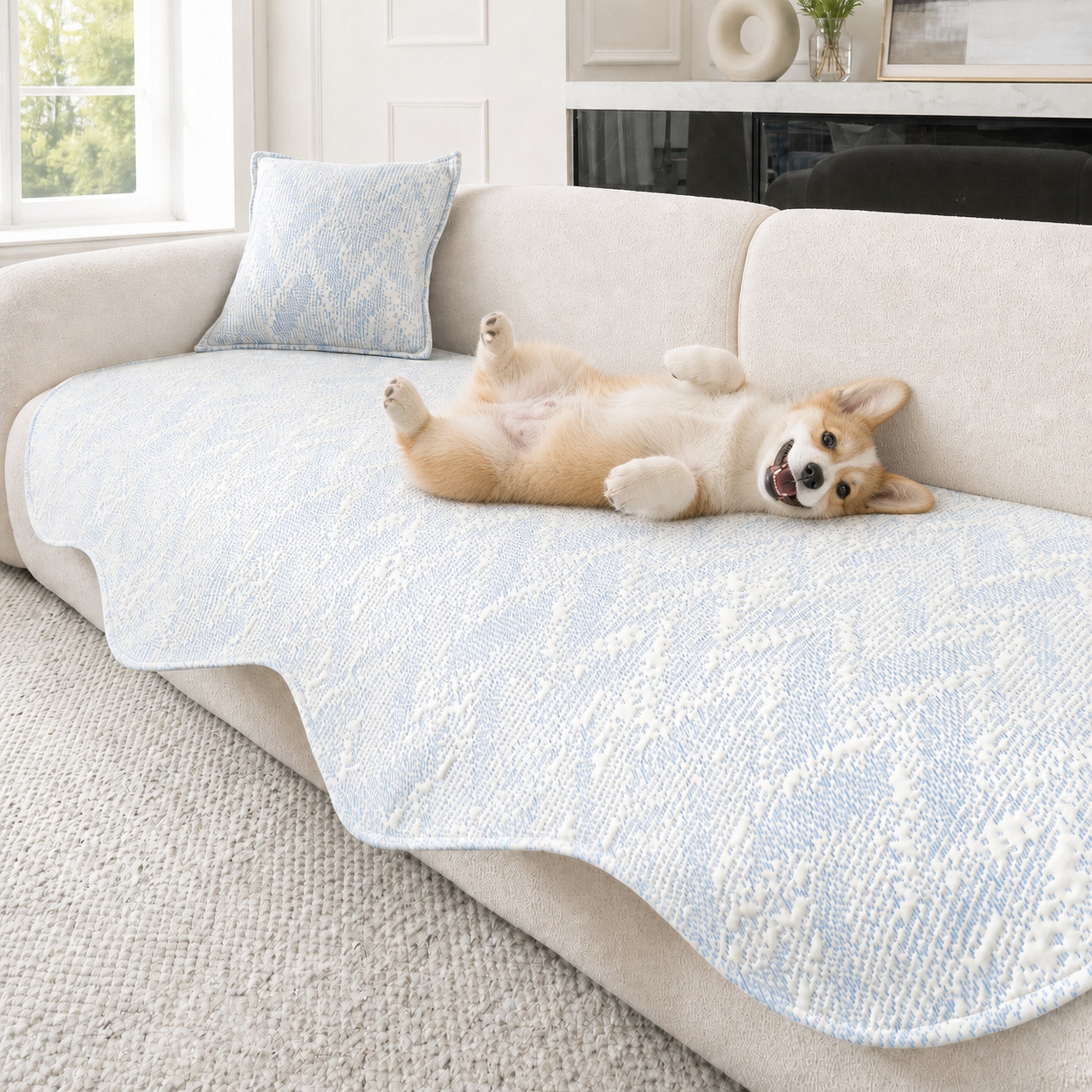 Modern Cooling Sofa Cover | Breathable Non-Slip Fabric | Machine Washable
