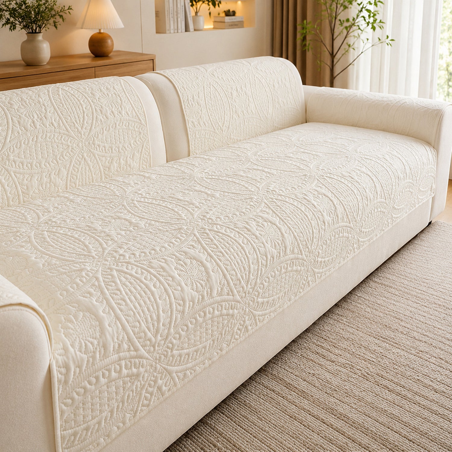 Water-Repellent Sofa Protector | Soft Brushed Polyester | Non-Slip Cover