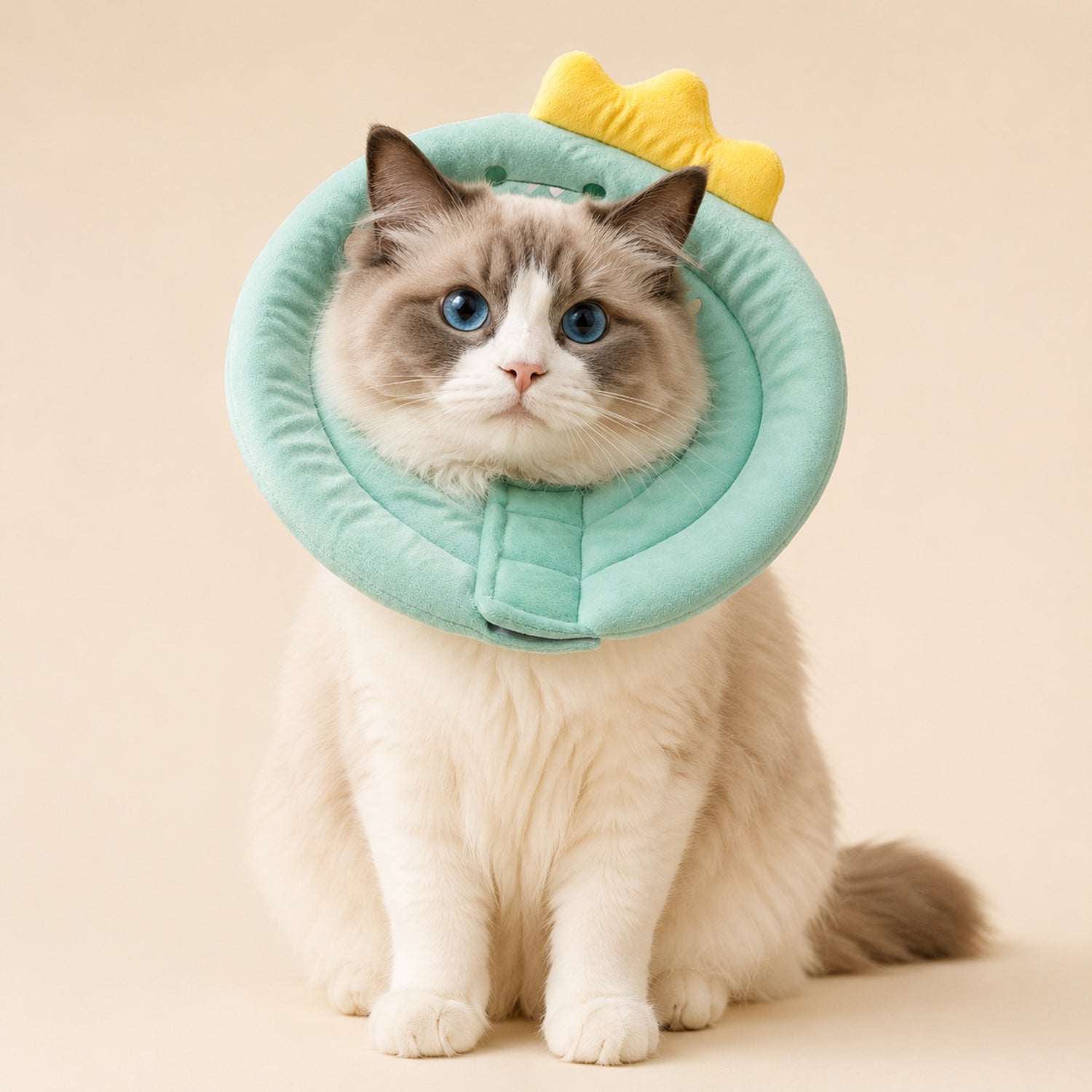 Happy Critter Pet Recovery Collar | Adjustable Padded Cone for Cats & Dogs
