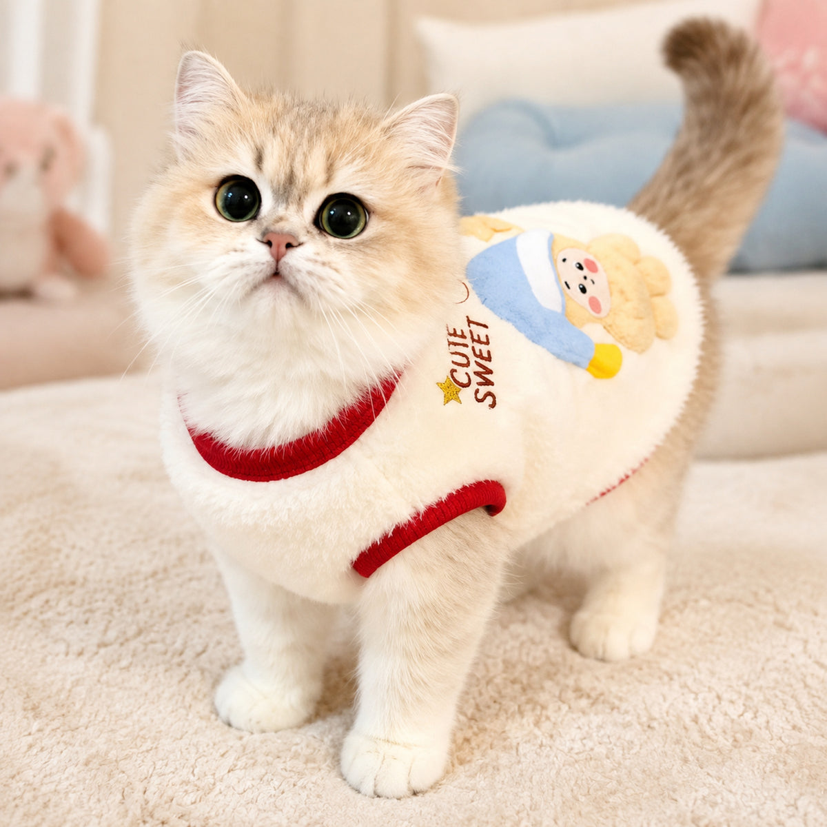 Little Gnome Pet Fleece Jumper | Cosy Winter Outfit for Dogs & Cats
