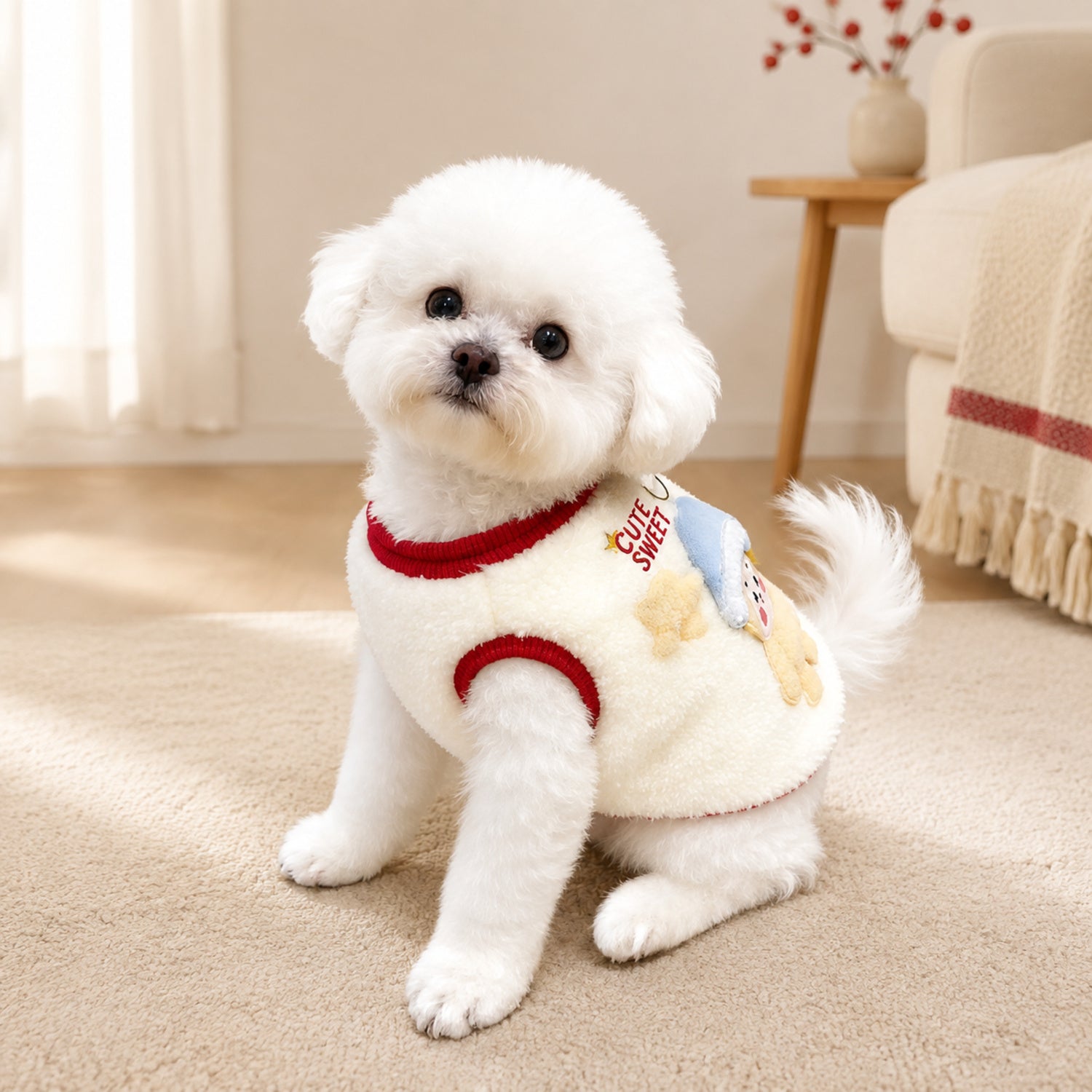 Little Gnome Pet Fleece Jumper | Cosy Winter Outfit for Dogs & Cats
